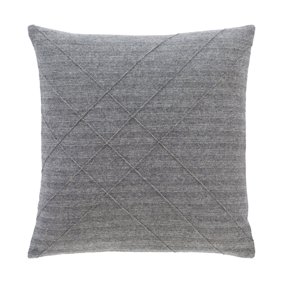 King 22 X 22 inch Charcoal/Ivory Pillow Cover