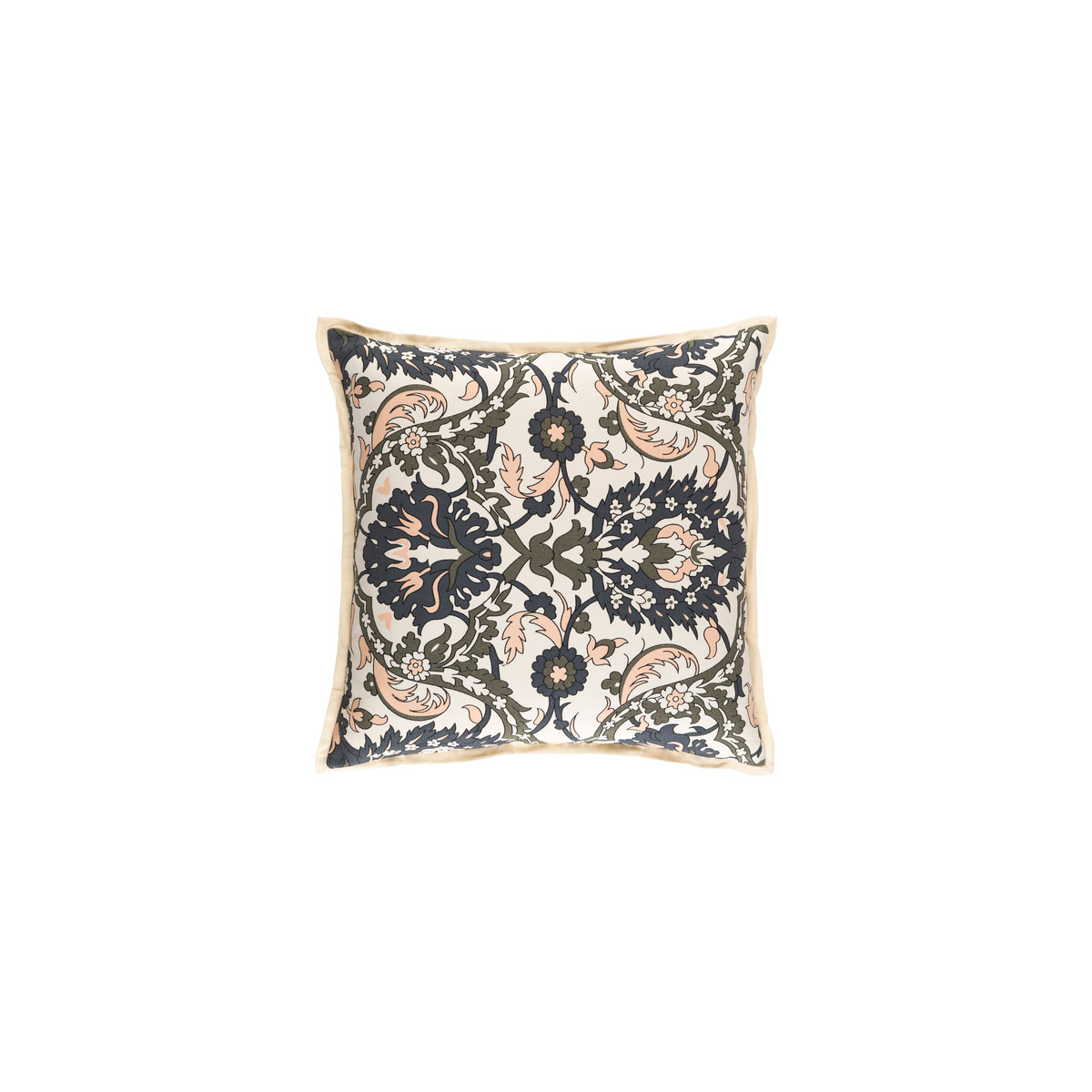 Vincent 20 X 20 inch Peach and Dark Brown Throw Pillow