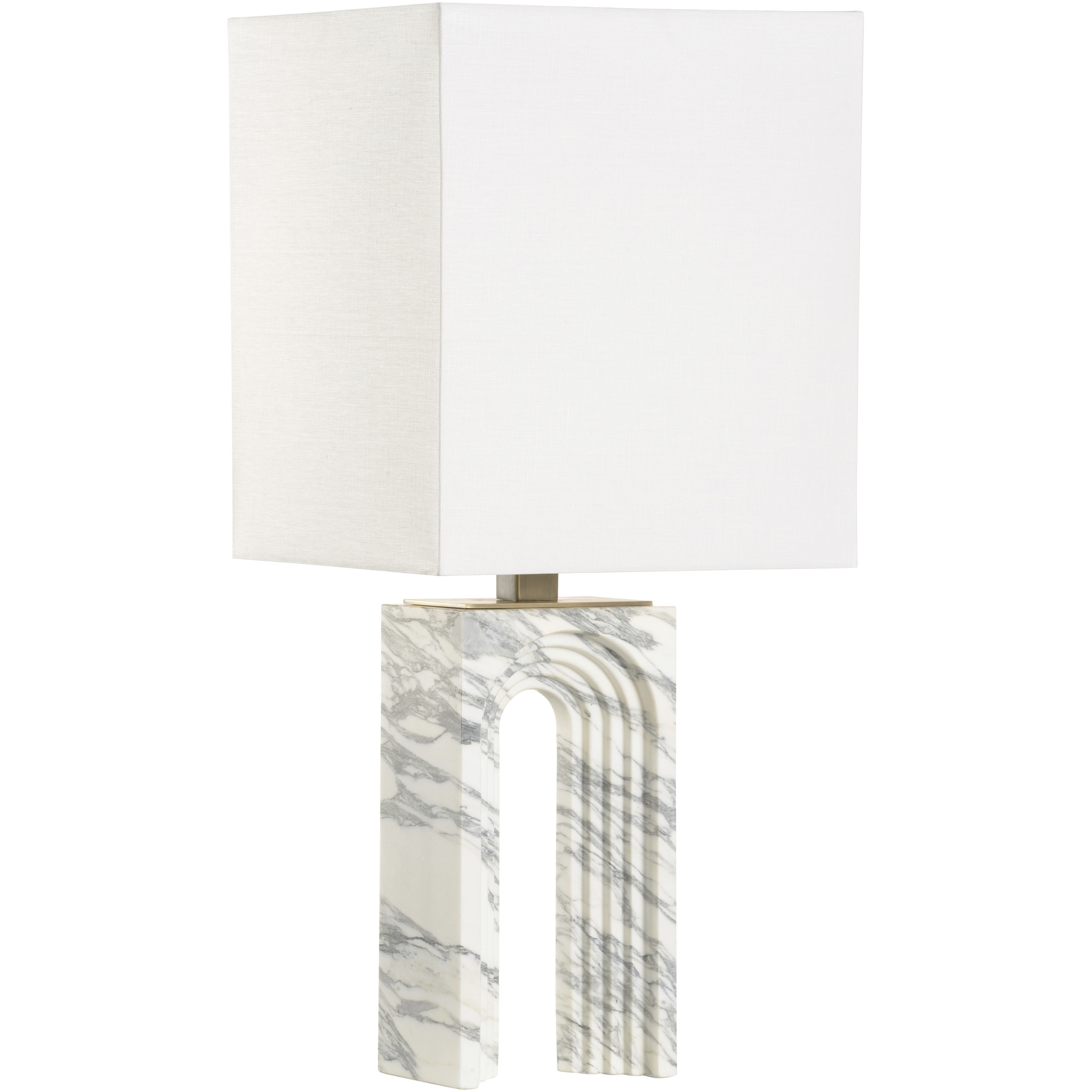 Curvature 17 inch 100.00 watt White/Cream and Gray Table Lamp Portable Light
