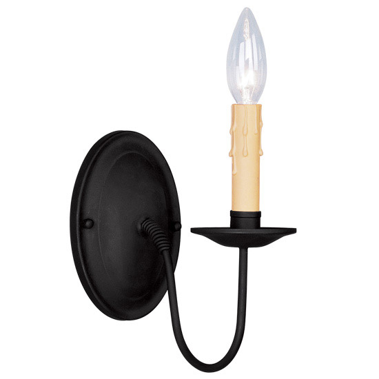 Heritage 1 Light 4.25 inch Black Single Sconce Wall Light