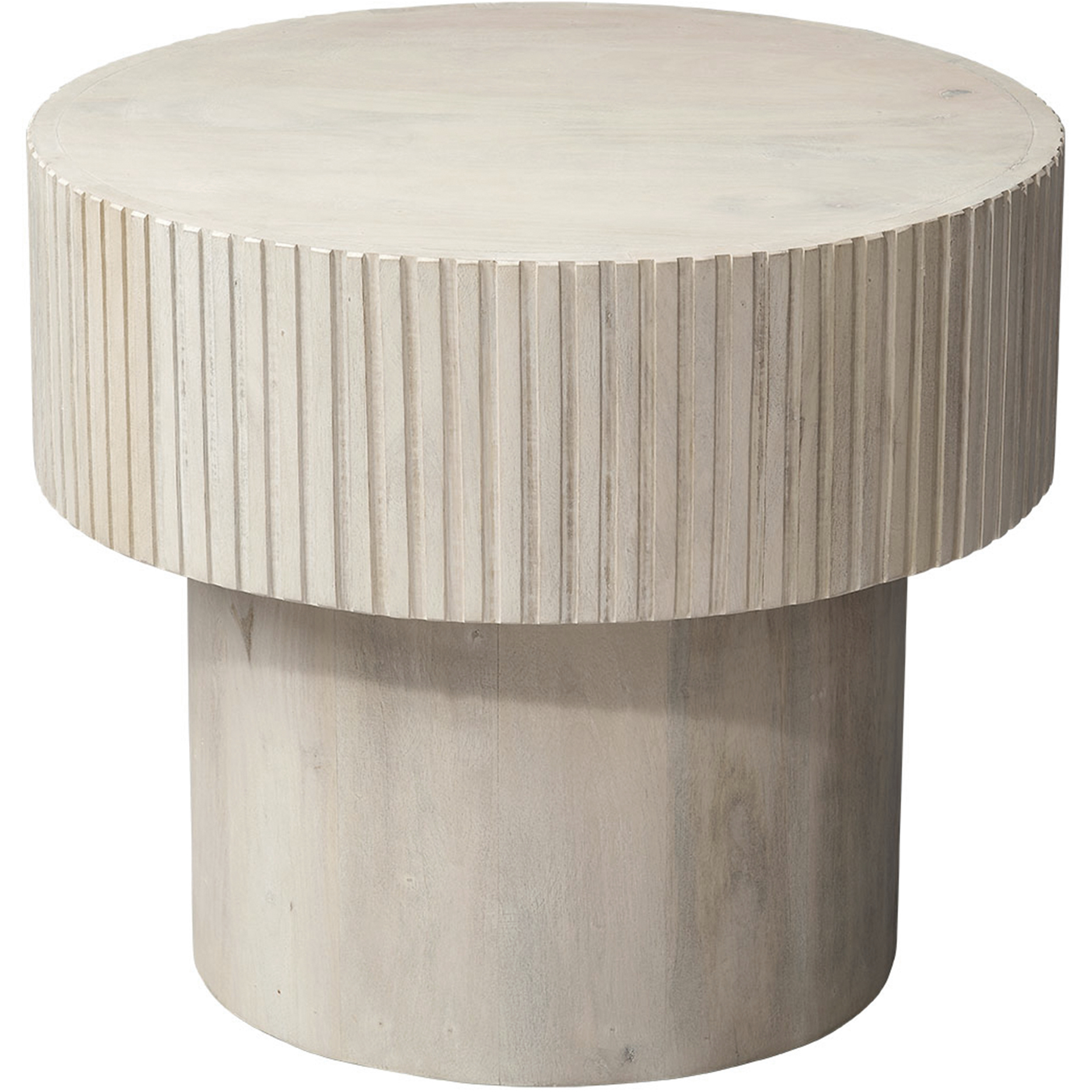 Notch 22 X 19 inch White Wash Side Table, Inline