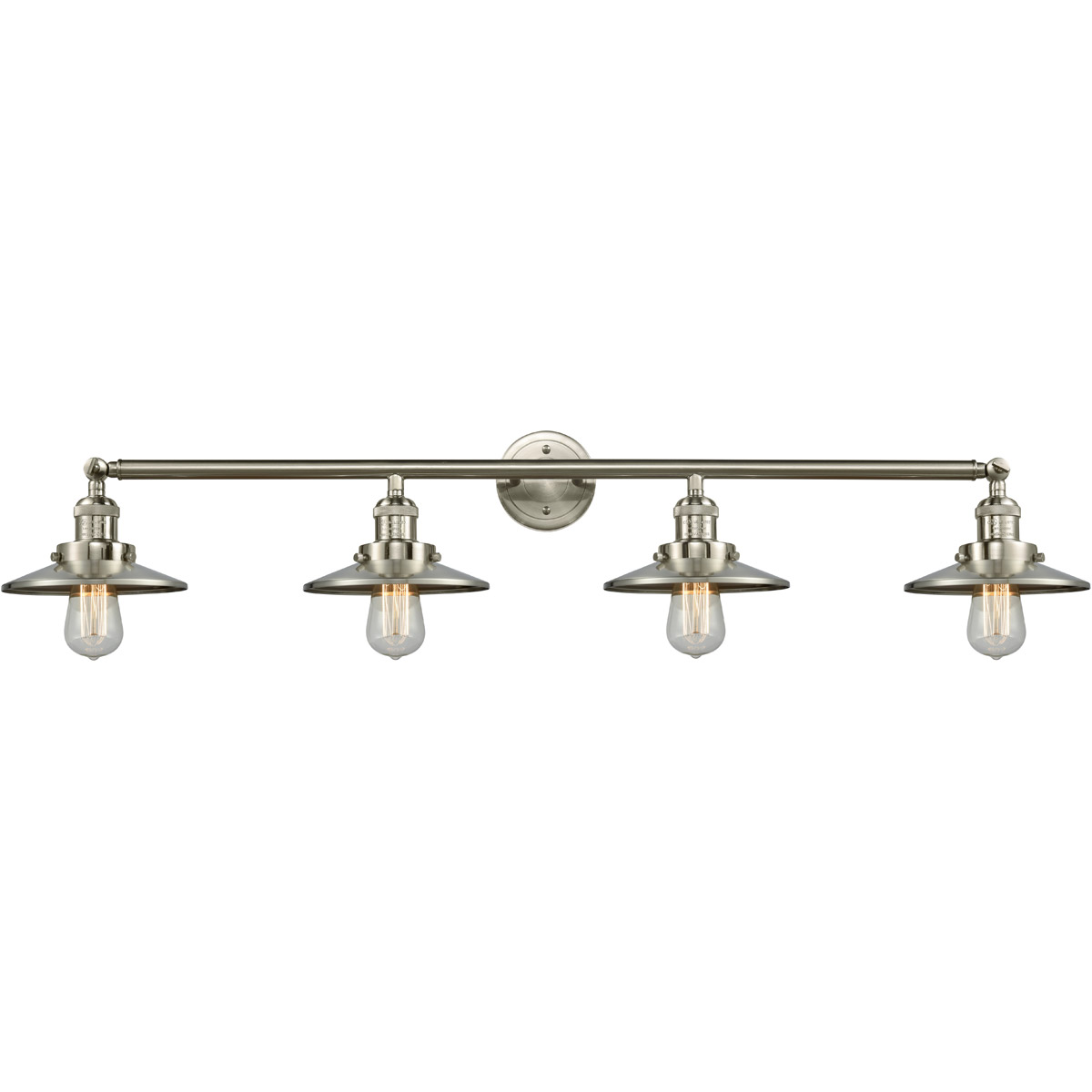 Franklin Restoration Railroad LED 44 inch Brushed Satin Nickel Bath Vanity Light Wall Light, Franklin Restoration