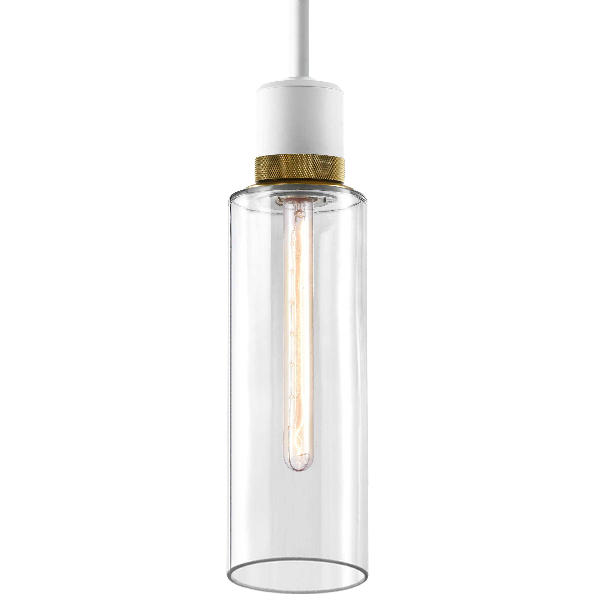 Zigrina 1 Light 5.88 inch Matte White with Aged Brass Pendant Ceiling Light
