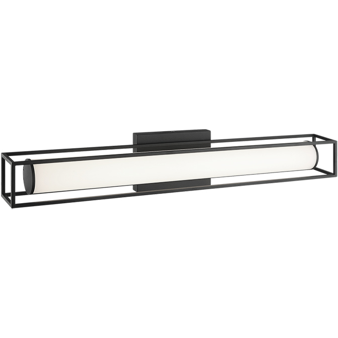 Flannigan LED 26 inch Matte Black Bath Vanity Light Wall Light