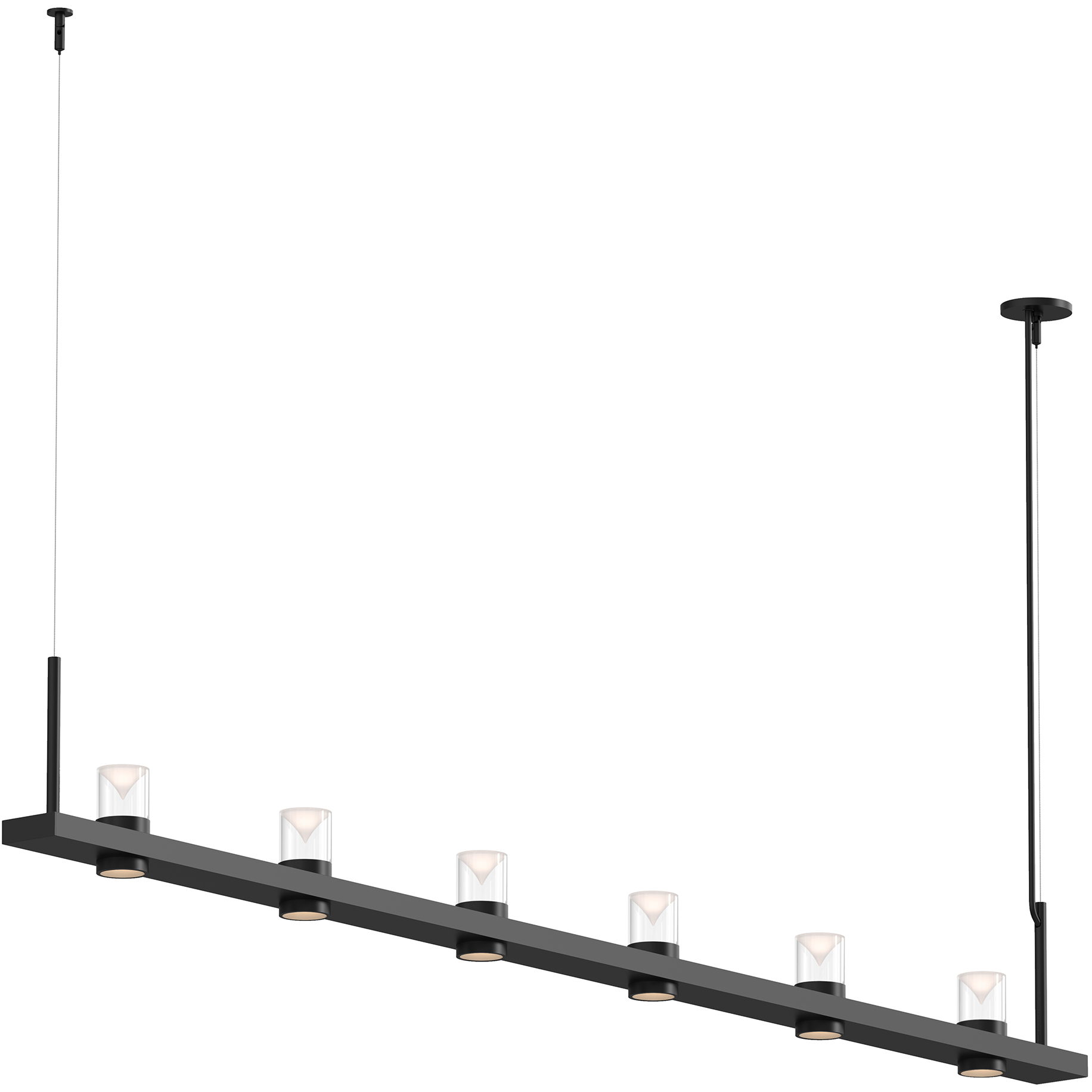 Intervals LED 96.25 inch Satin Black Pendant Ceiling Light