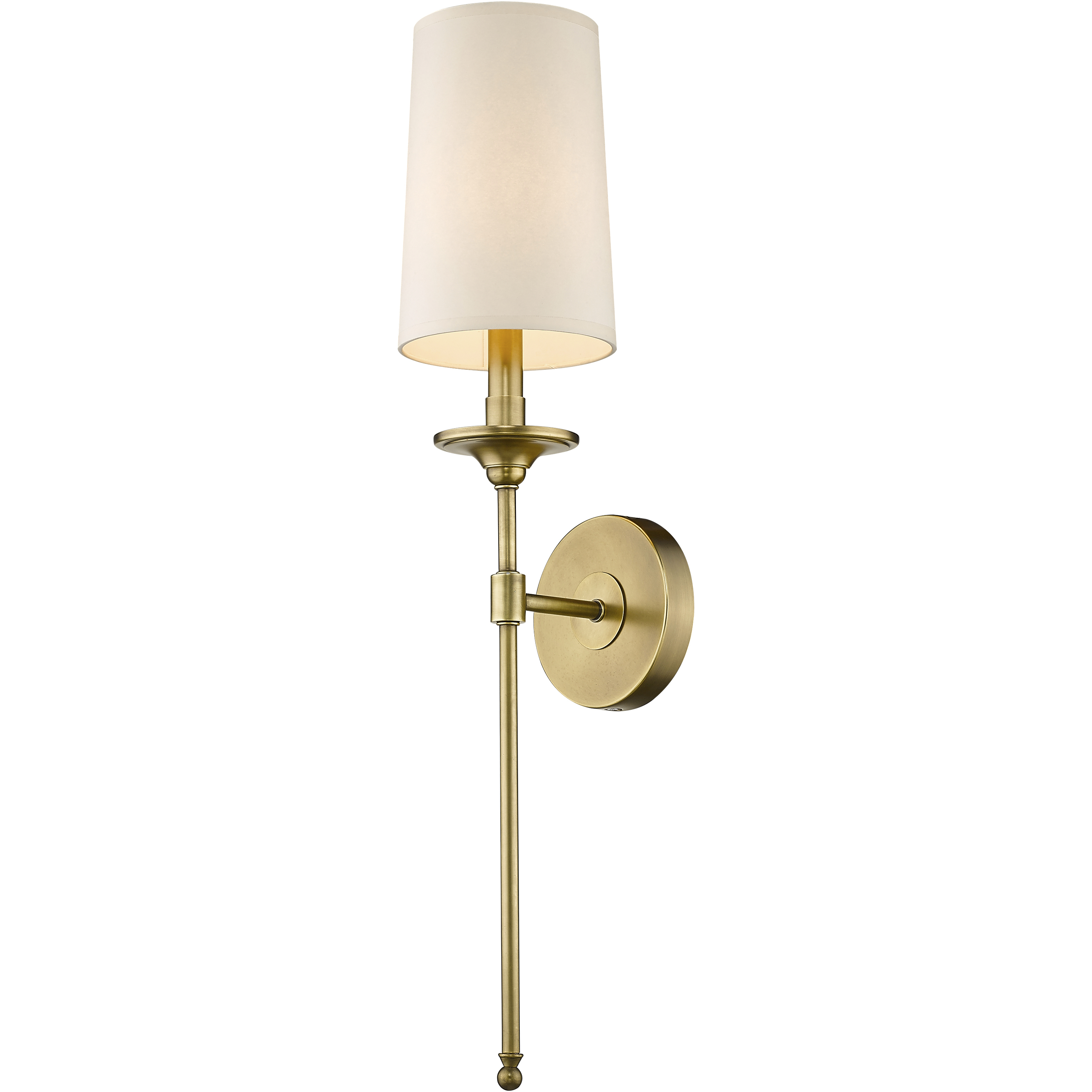 Emily 1 Light 5.5 inch Rubbed Brass Wall Sconce Wall Light