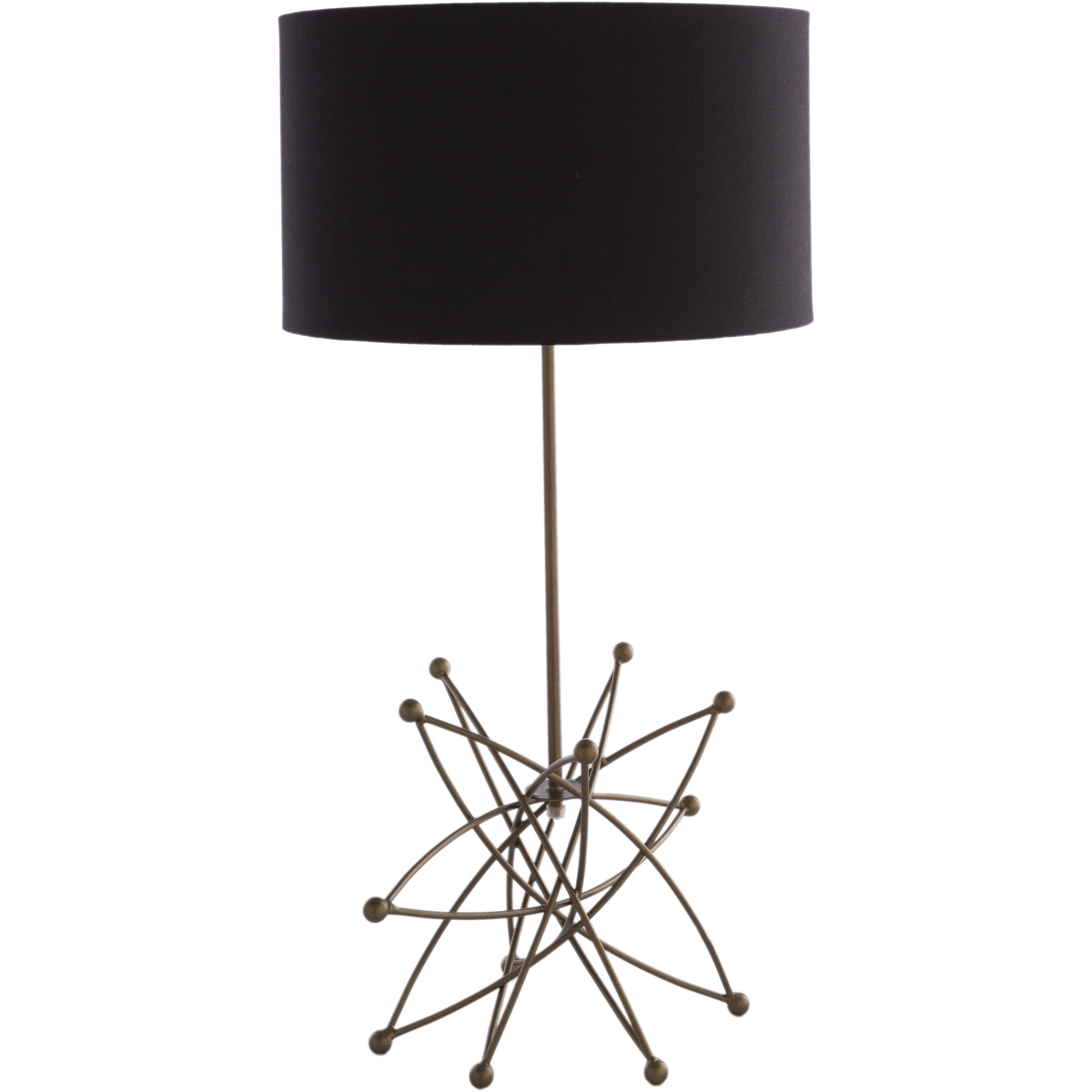 Bud 25.5 inch 60 watt Brass Table Lamp Portable Light