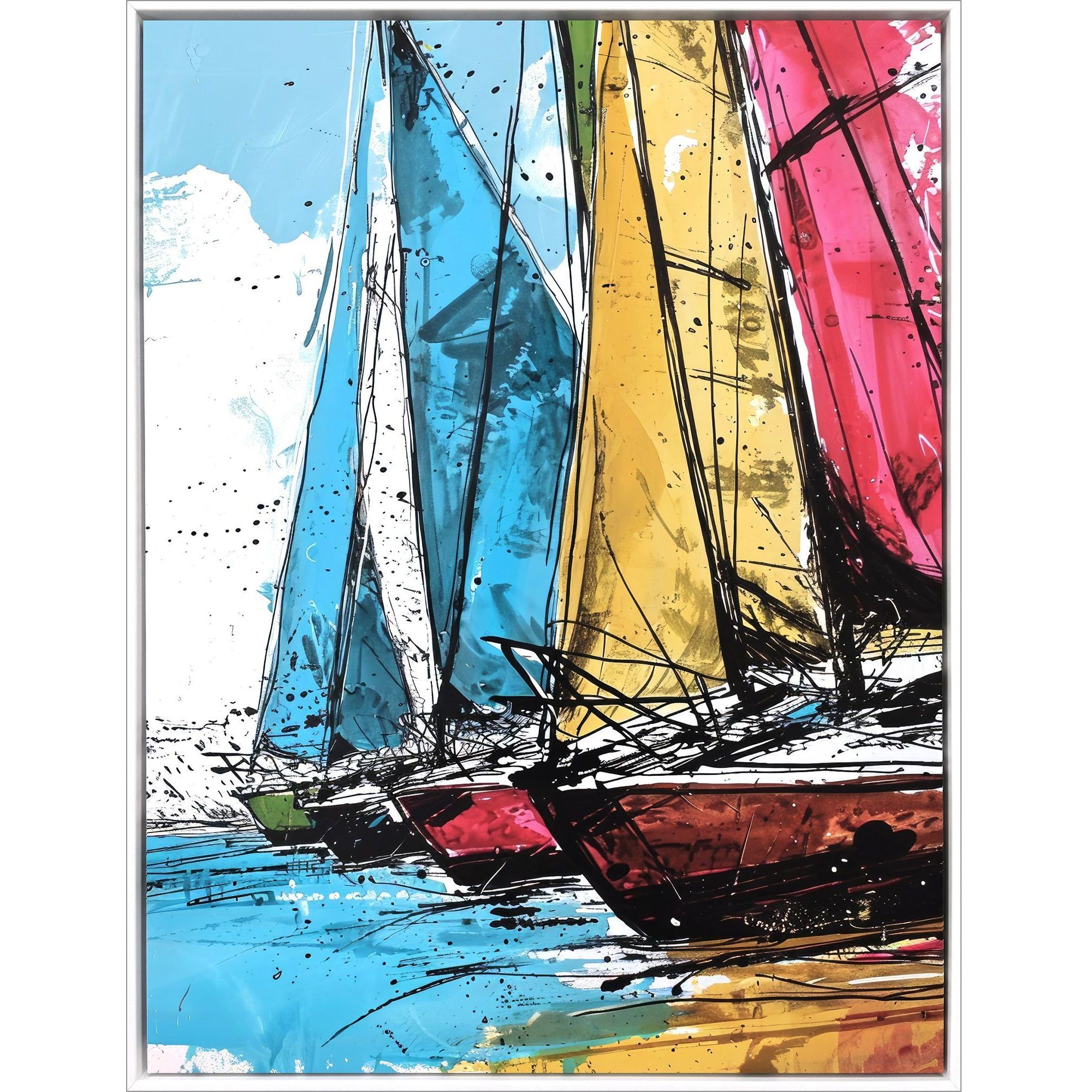 Paragon Multi and Blue and Red and Yellow Canvas