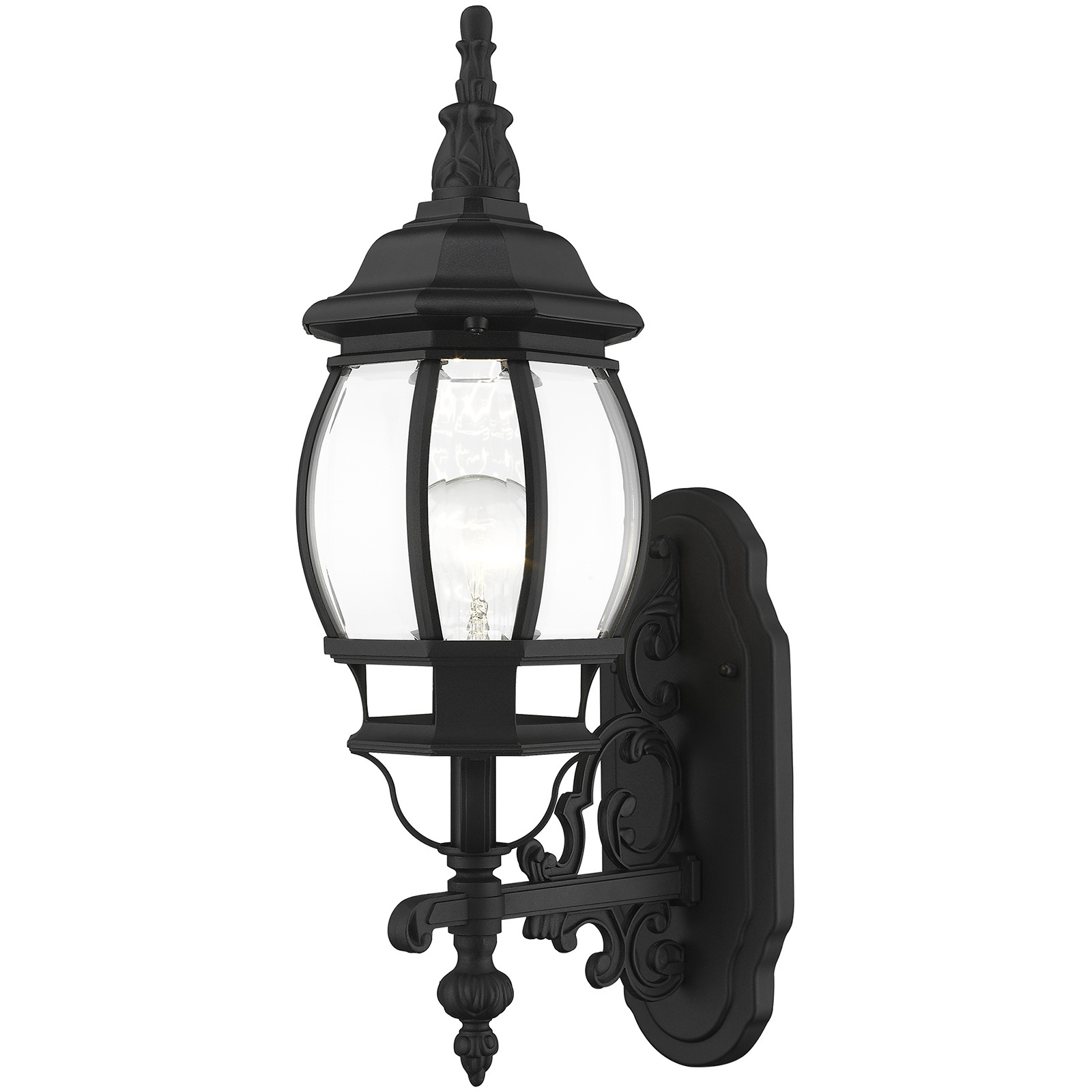Frontenac 1 Light 20 inch Textured Black Outdoor Wall Lantern