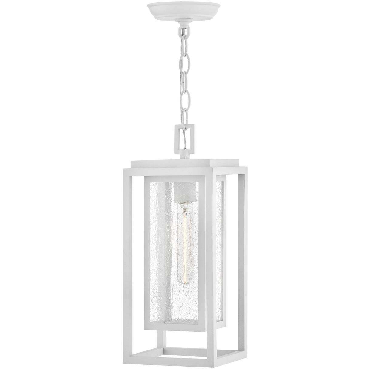 Coastal Elements Estate Series Republic 1 Light 7 inch Textured White Outdoor Hanging in Non-LED