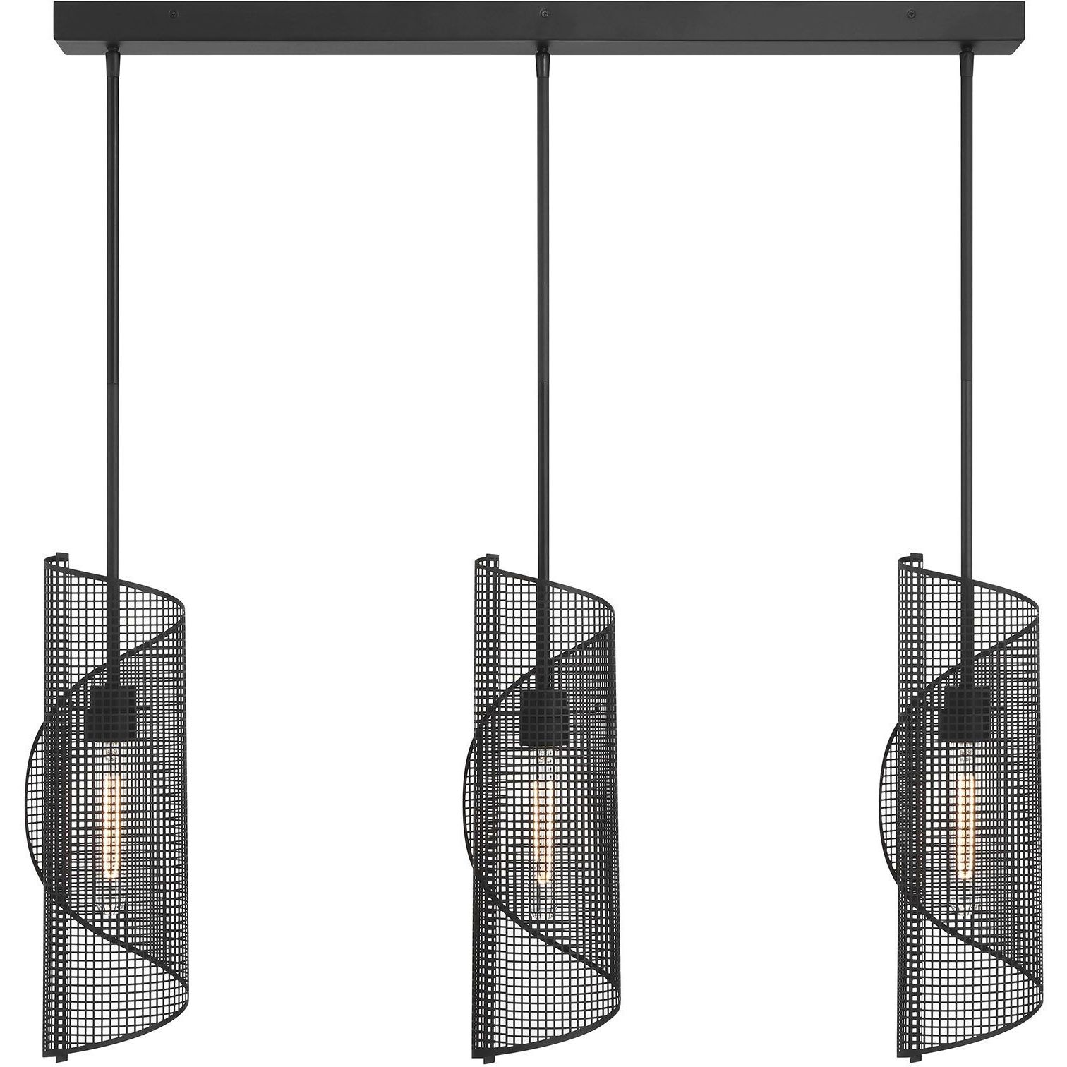 Hillbourne Linear Chandelier Ceiling Light in Matte Black
