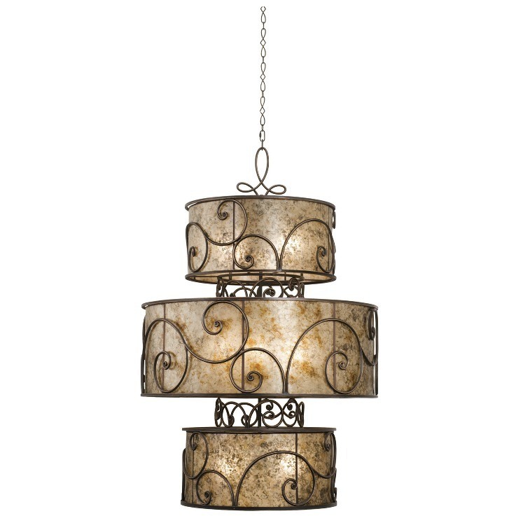 Windsor 12 Light 45.25 inch Aged Silver Foyer Ceiling Light