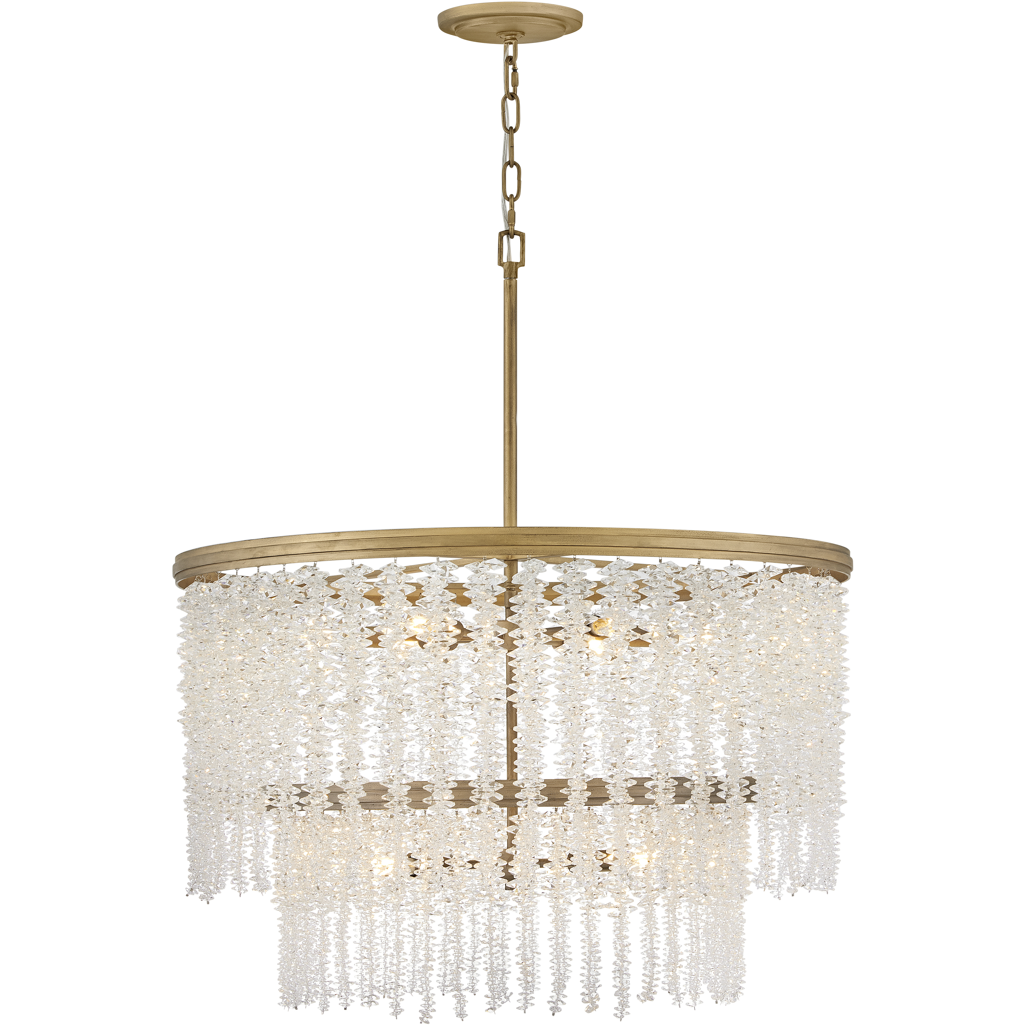 Rubina 12 Light 30 inch Burnished Gold Chandelier Ceiling Light in Clear Crystal