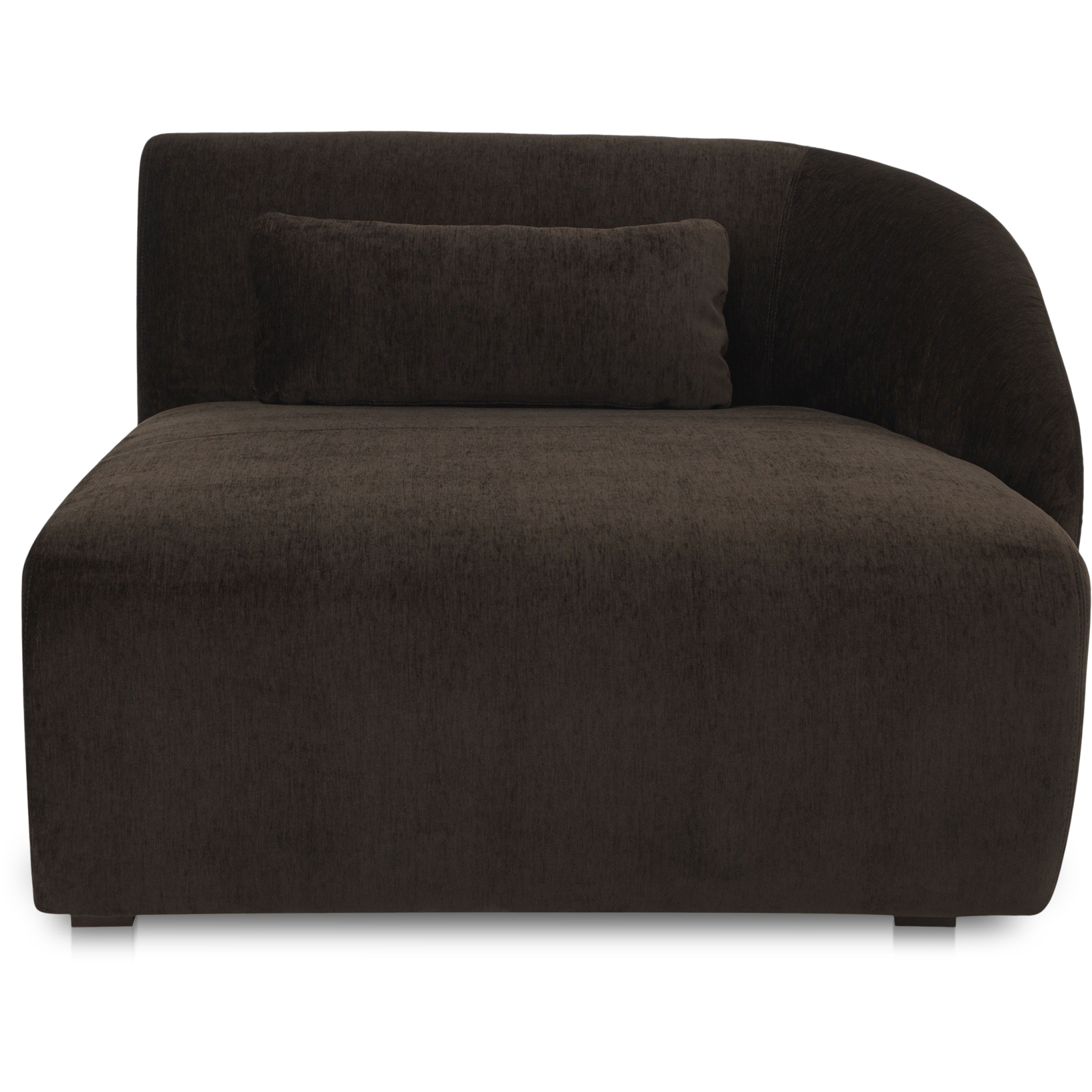 Amelia Dark Brown Chaise, Right