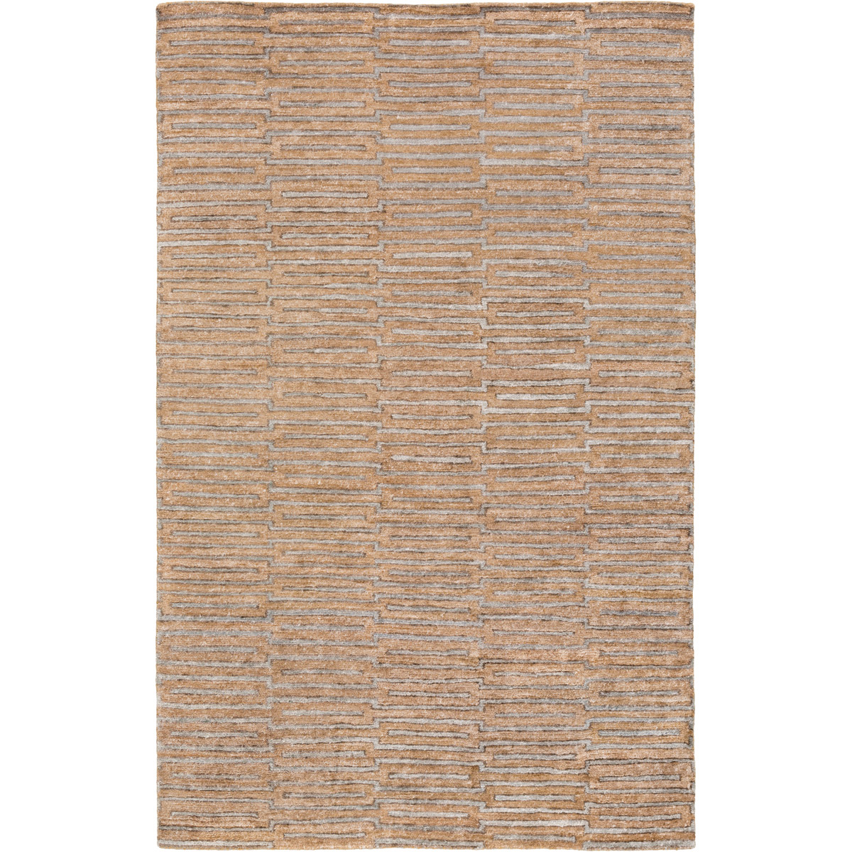 Platinum 96 X 60 inch Camel, Light Gray Rug