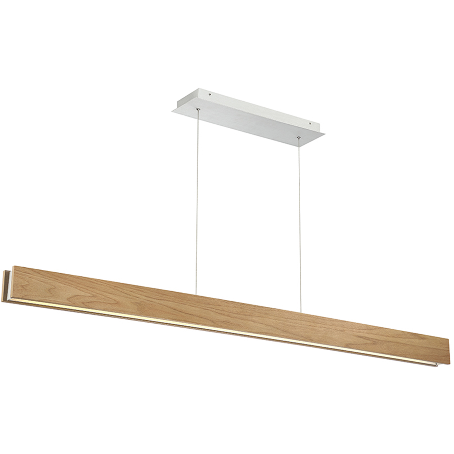 Drift LED 56 inch Walnut Linear Pendant Ceiling Light in 56in.