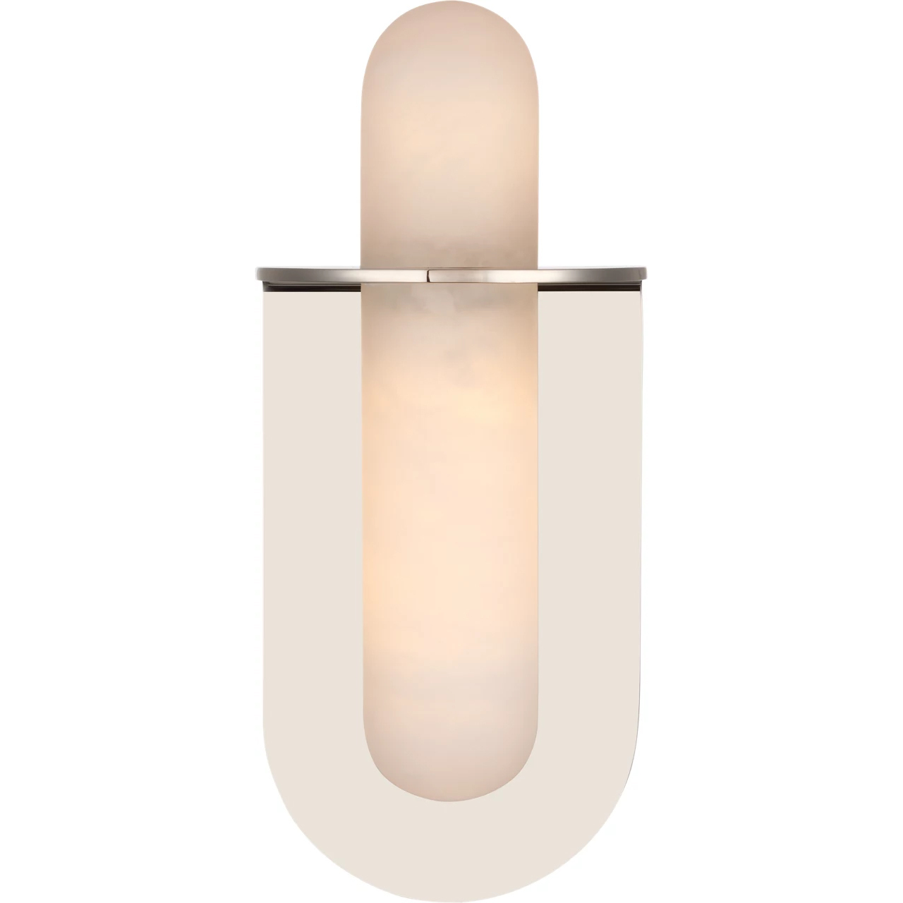 Kelly Wearstler Fosse LED 4.5 inch Polished Nickel Oval Sconce Wall Light