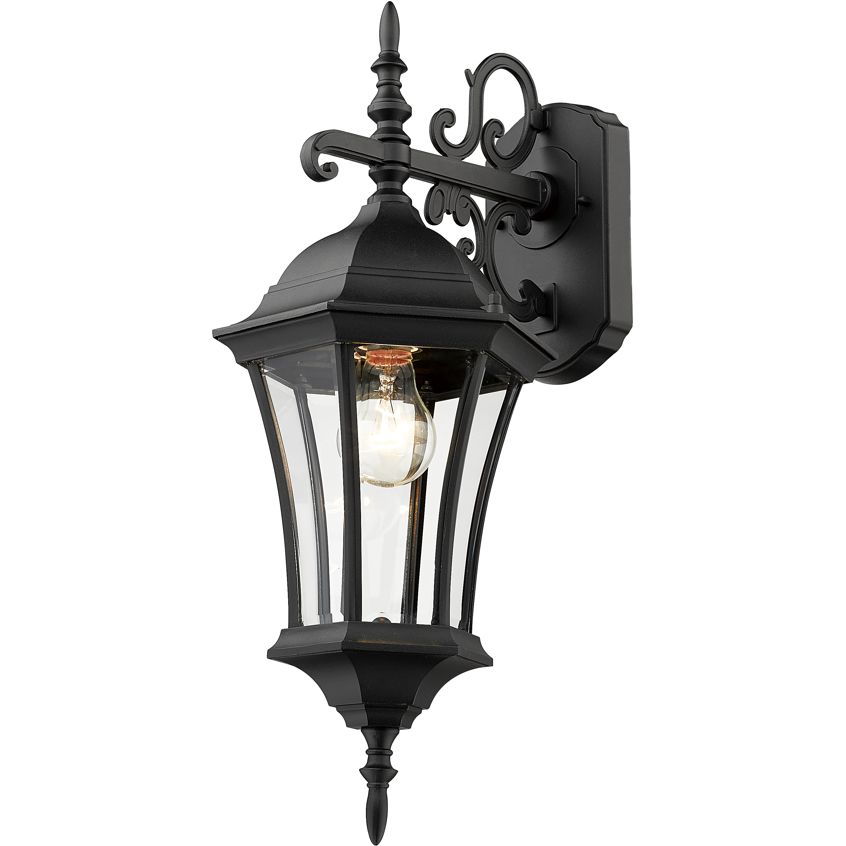 Wakefield 1 Light 20 inch Black Outdoor Wall Light