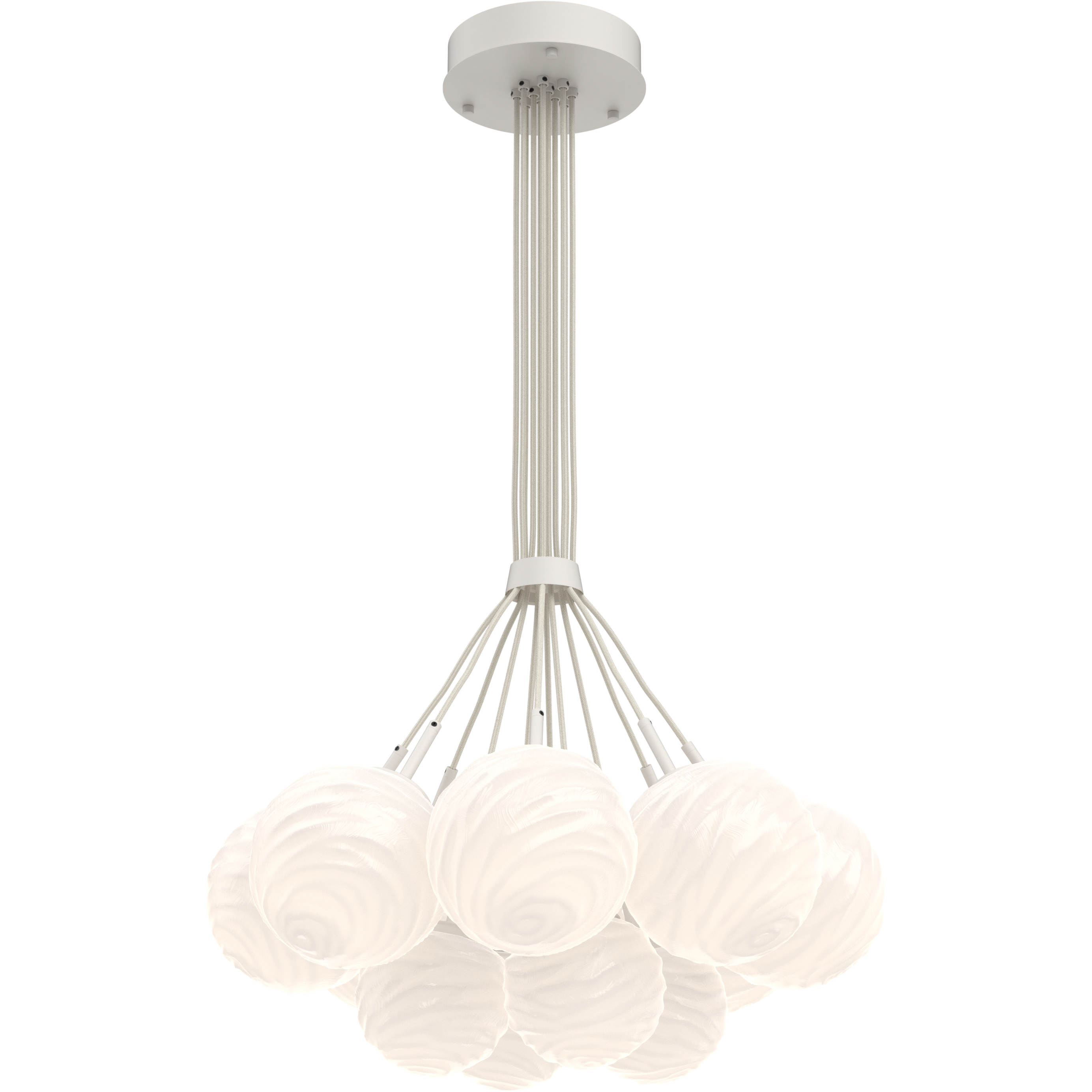 Gaia LED 14.75 inch Salt White Cluster Pendant Ceiling Light in 3000K LED