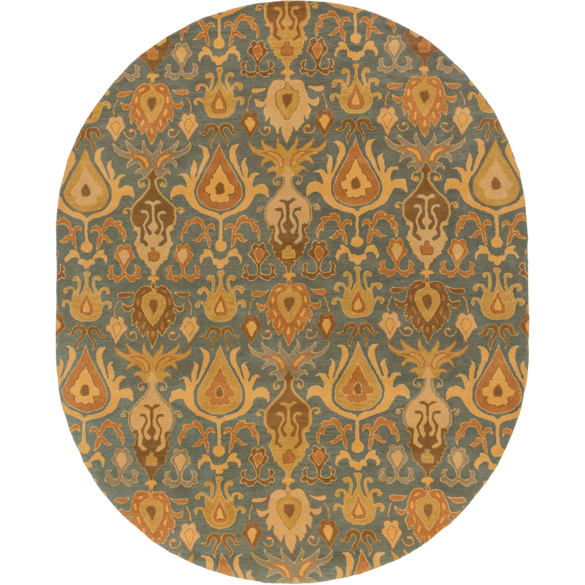 Caesar 120 X 96 inch Camel, Cream, Dark Brown, Khaki, Navy Rug
