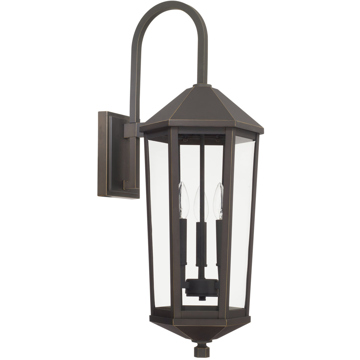 Ellsworth 3 Light 28.75 inch Oiled Bronze Outdoor Wall Lantern