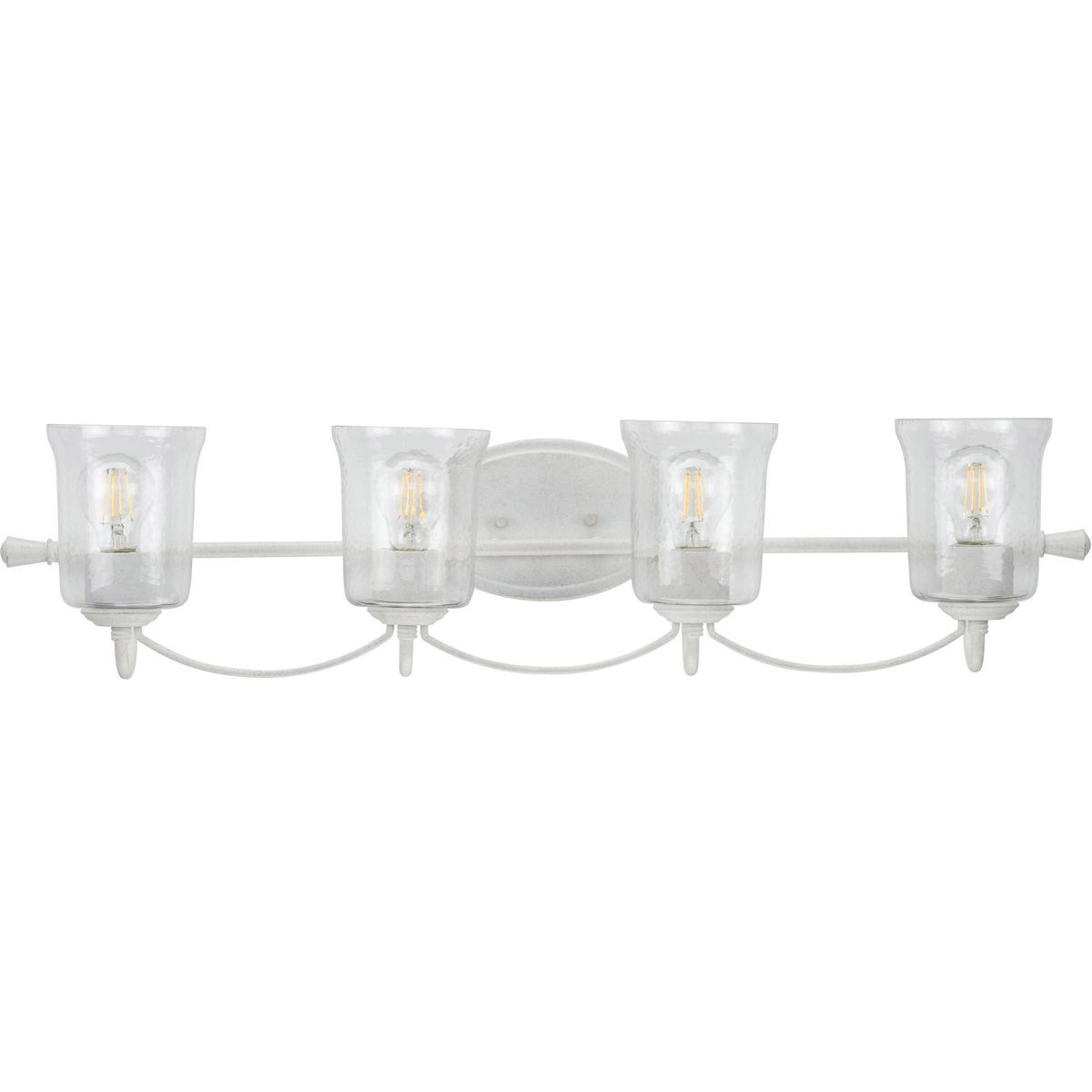 Bowman 4 Light 33.63 inch Cottage White Bath Vanity Wall Light