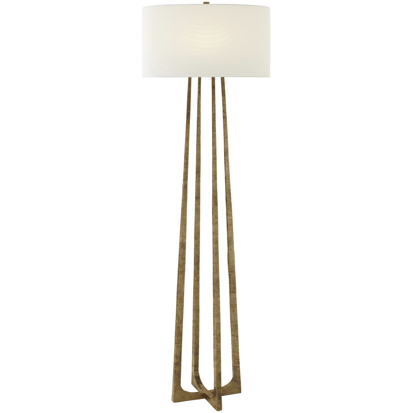Ian K. Fowler Scala 62.5 inch 100 watt Gilded Iron Floor Lamp Portable Light in Linen, Large