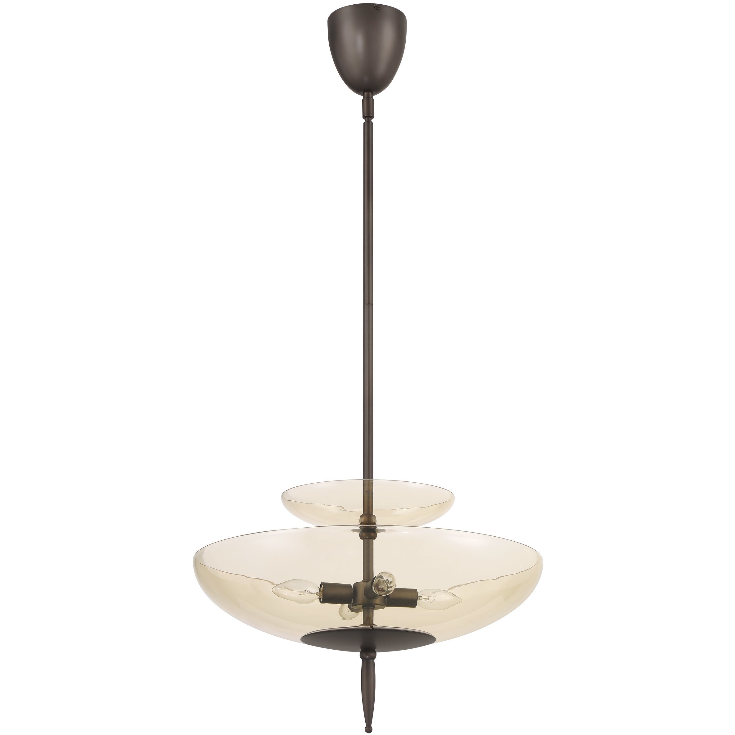 Fiorello 4 Light 21 inch Forged Bronze Convertible Pendant Ceiling Light