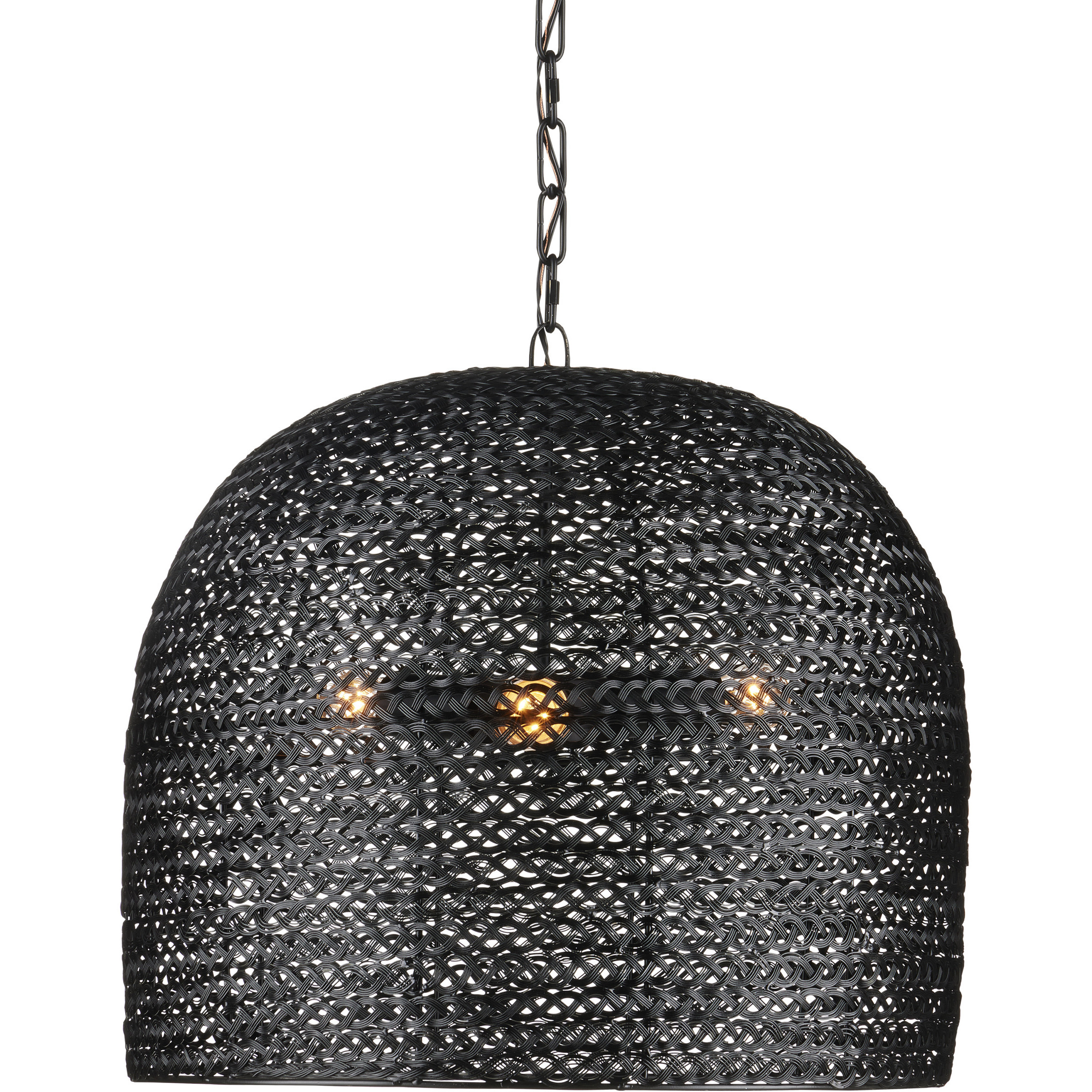 Piero 3 Light 22.25 inch Satin Black Pendant Ceiling Light, Medium