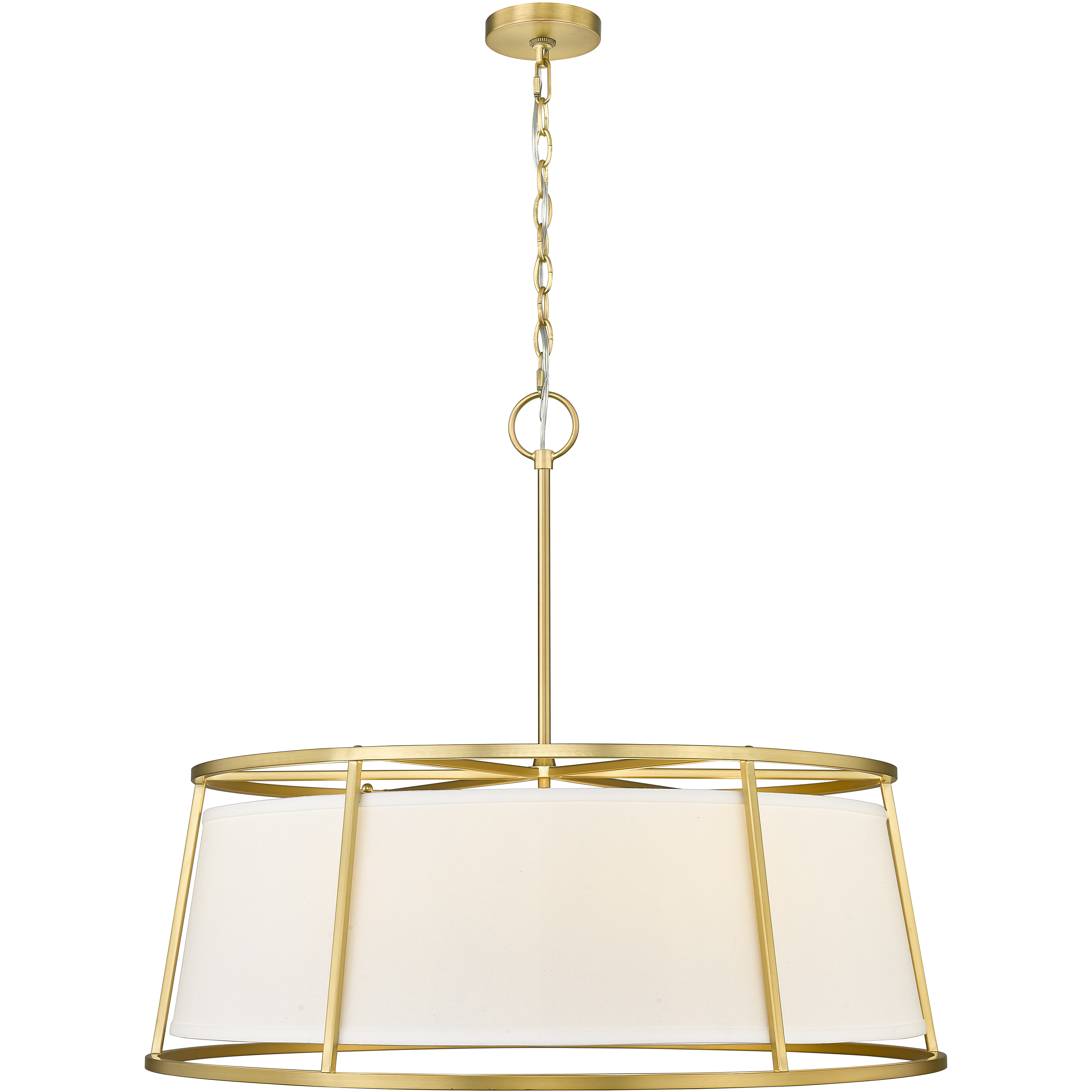 Lenyx 8 Light 32 inch Rubbed Brass Chandelier Ceiling Light
