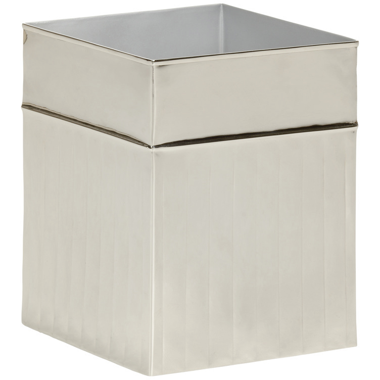 Wildwood Polished Nickel Wastepaper Basket