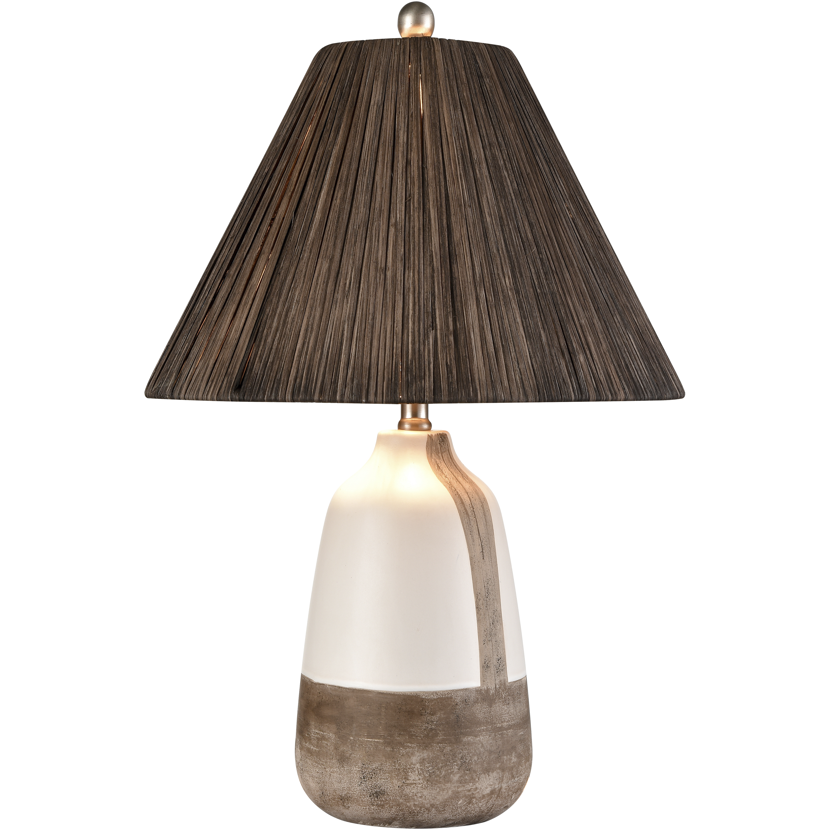 Kirkover 26 inch 150 watt White Glazed Table Lamp Portable Light