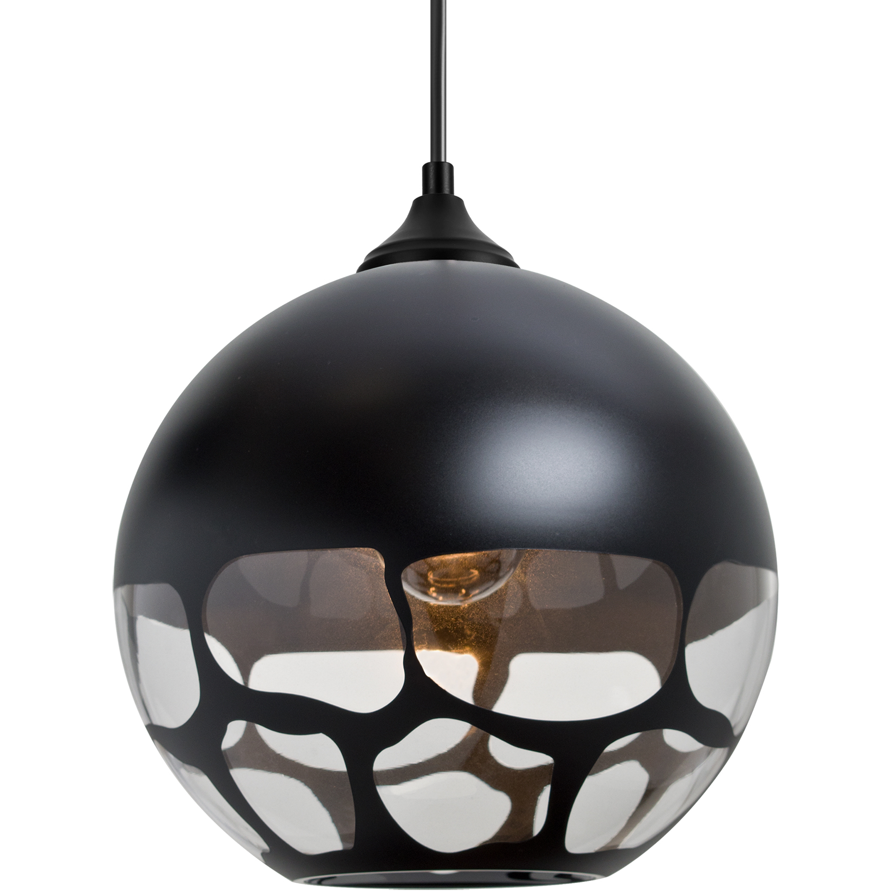 Rocky LED Black Outdoor Pendant