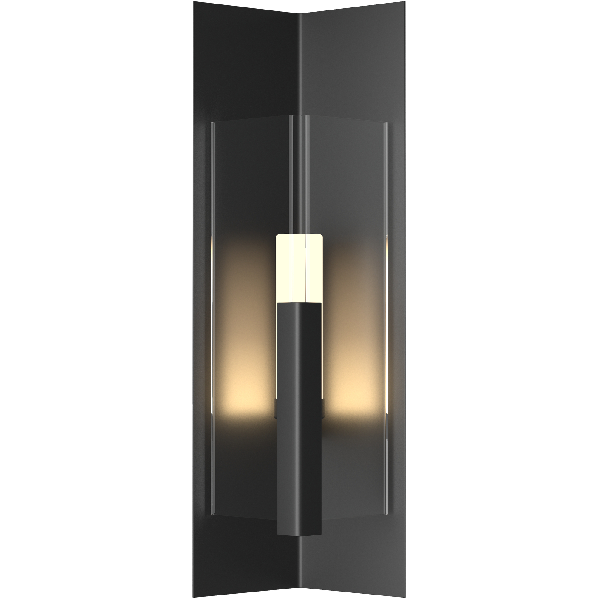 Summit 1 Light 27.3 inch Coastal Black Outdoor Sconce in Clear, Medium