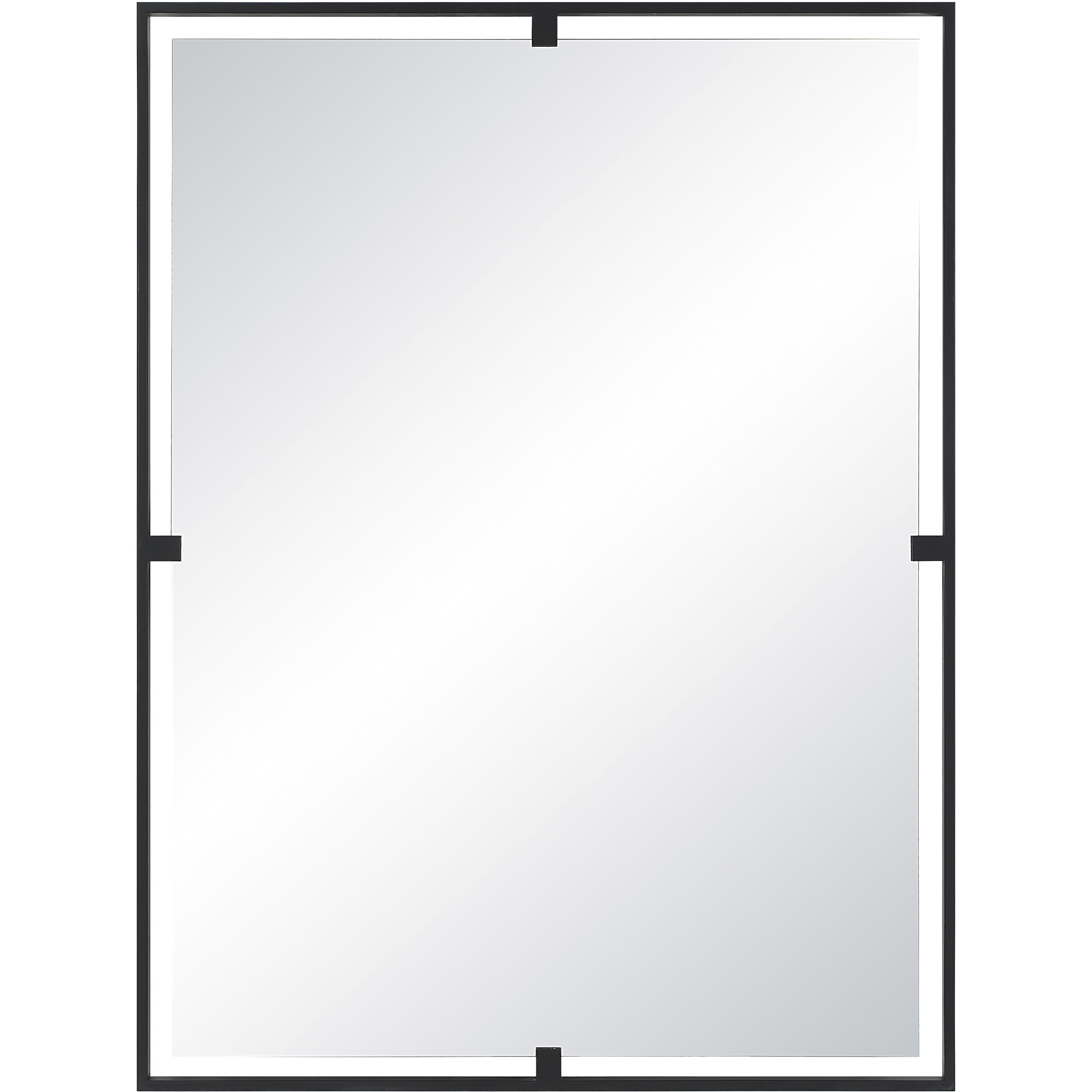 Marco 40 X 30 inch Matte Black Wall Mirror