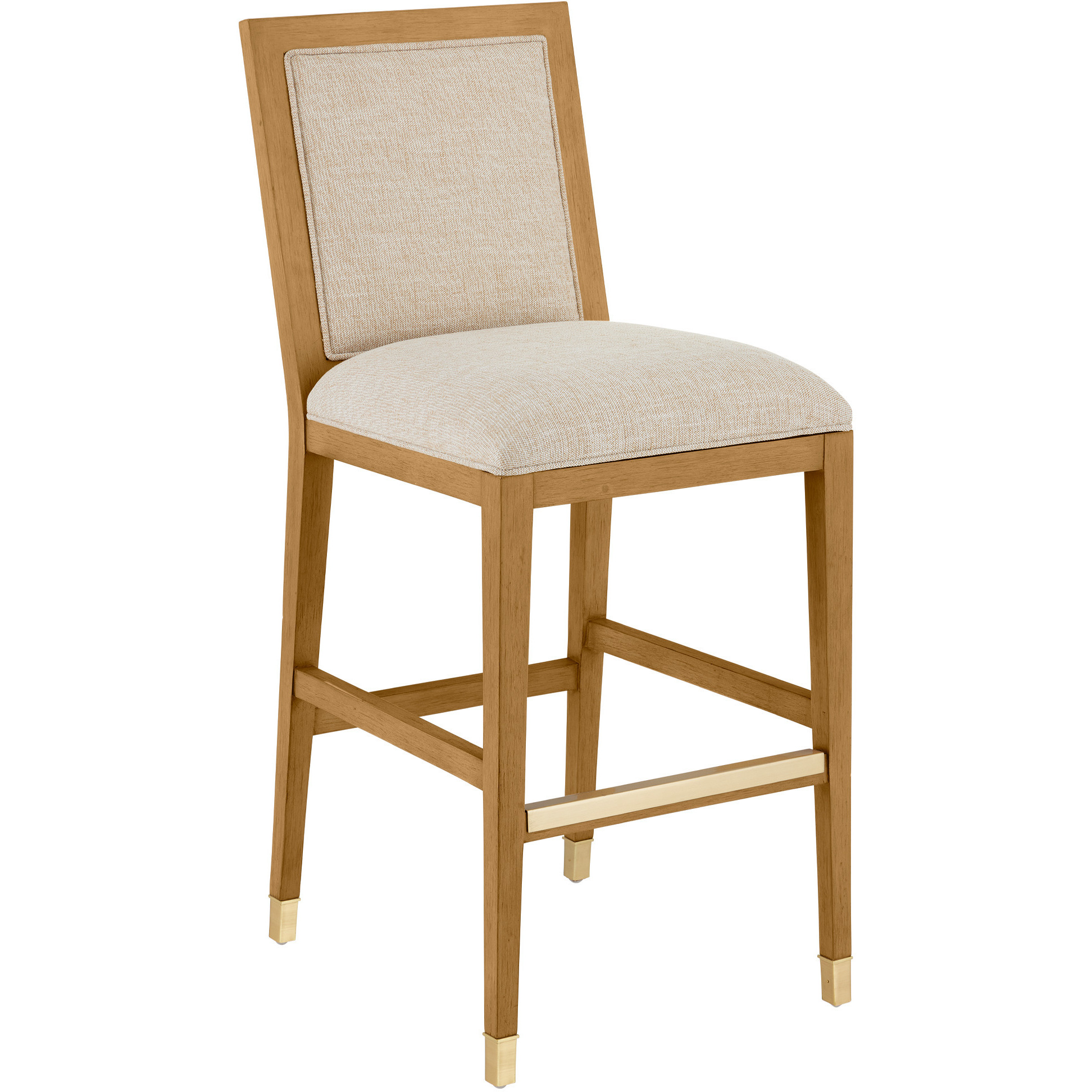 Santos 44 inch Sea Sand and Satin Brass and Liller Malt Bar Stool