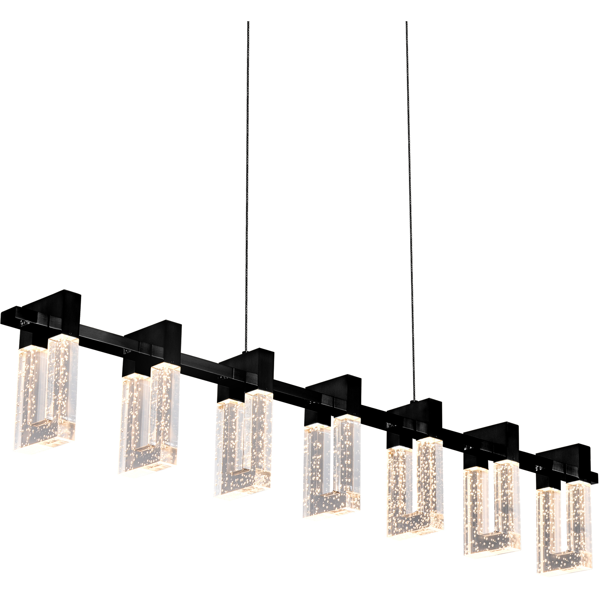 Artisan Collection/SORRENTO Series Linear Chandelier Ceiling Light in Black