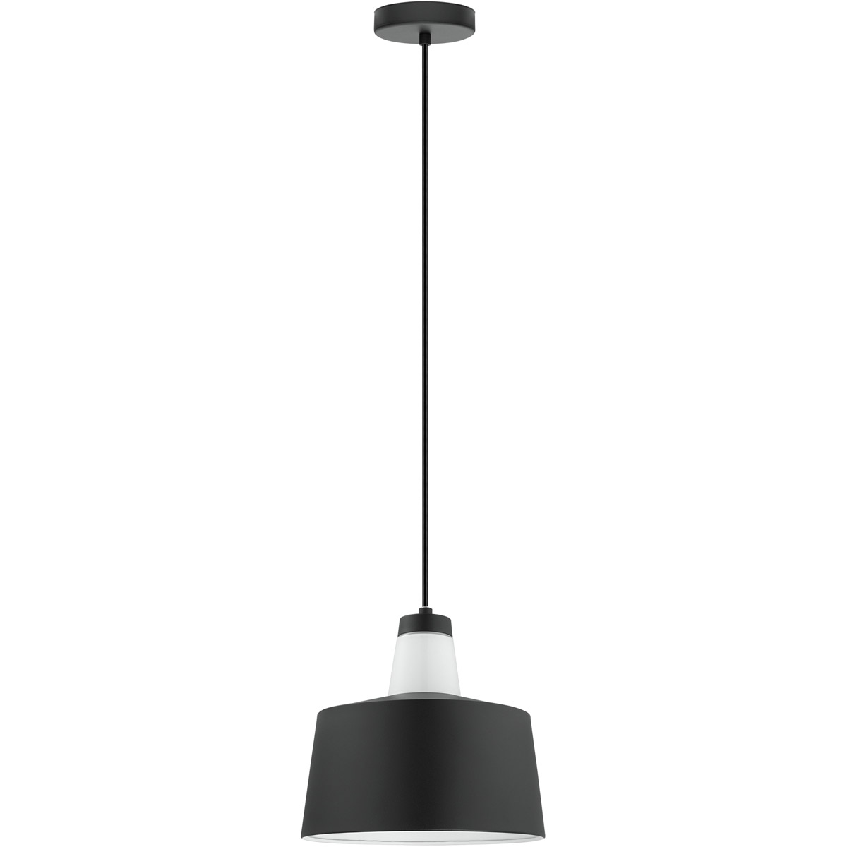 Tabanera 1 Light 10.24 inch Black and White Pendant Ceiling Light