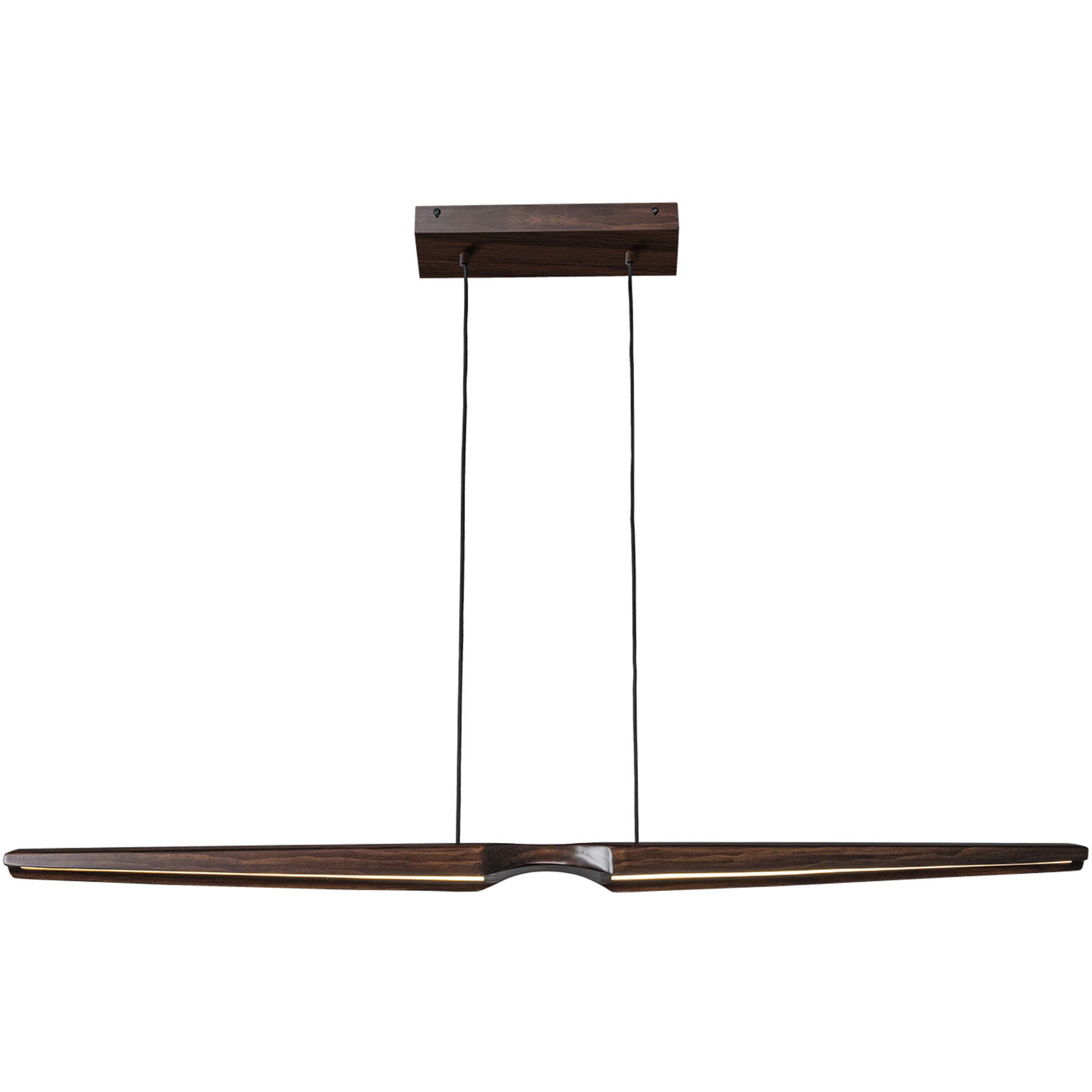 Dakota LED 47.25 inch Walnut Linear Pendant Ceiling Light