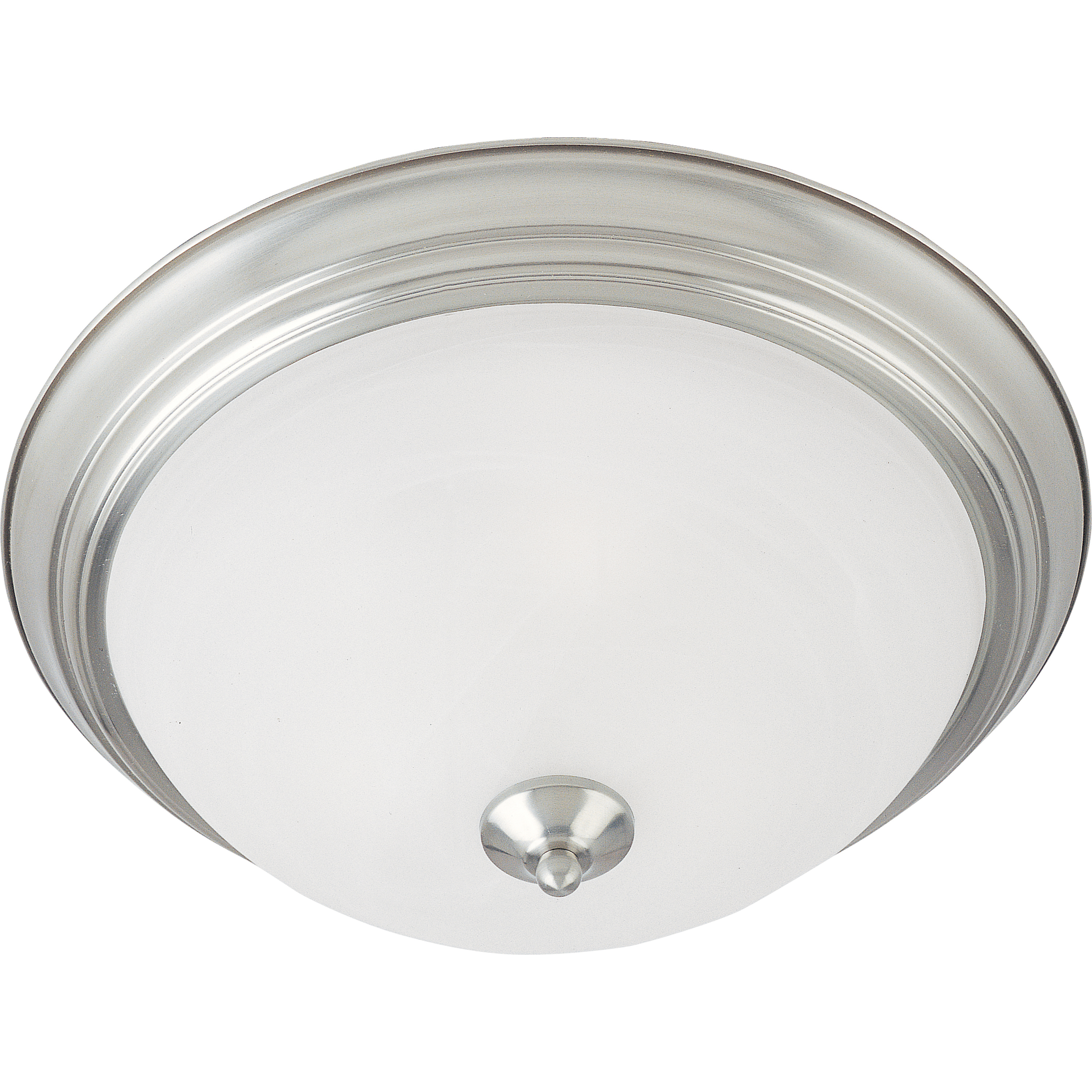 Essentials - 584x 2 Light 13.5 inch Satin Nickel Flush Mount Ceiling Light in Marble