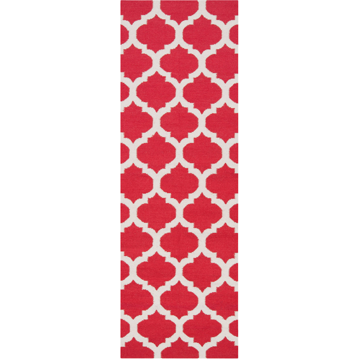 Frontier 96 X 30 inch Red and Neutral Runner, Wool