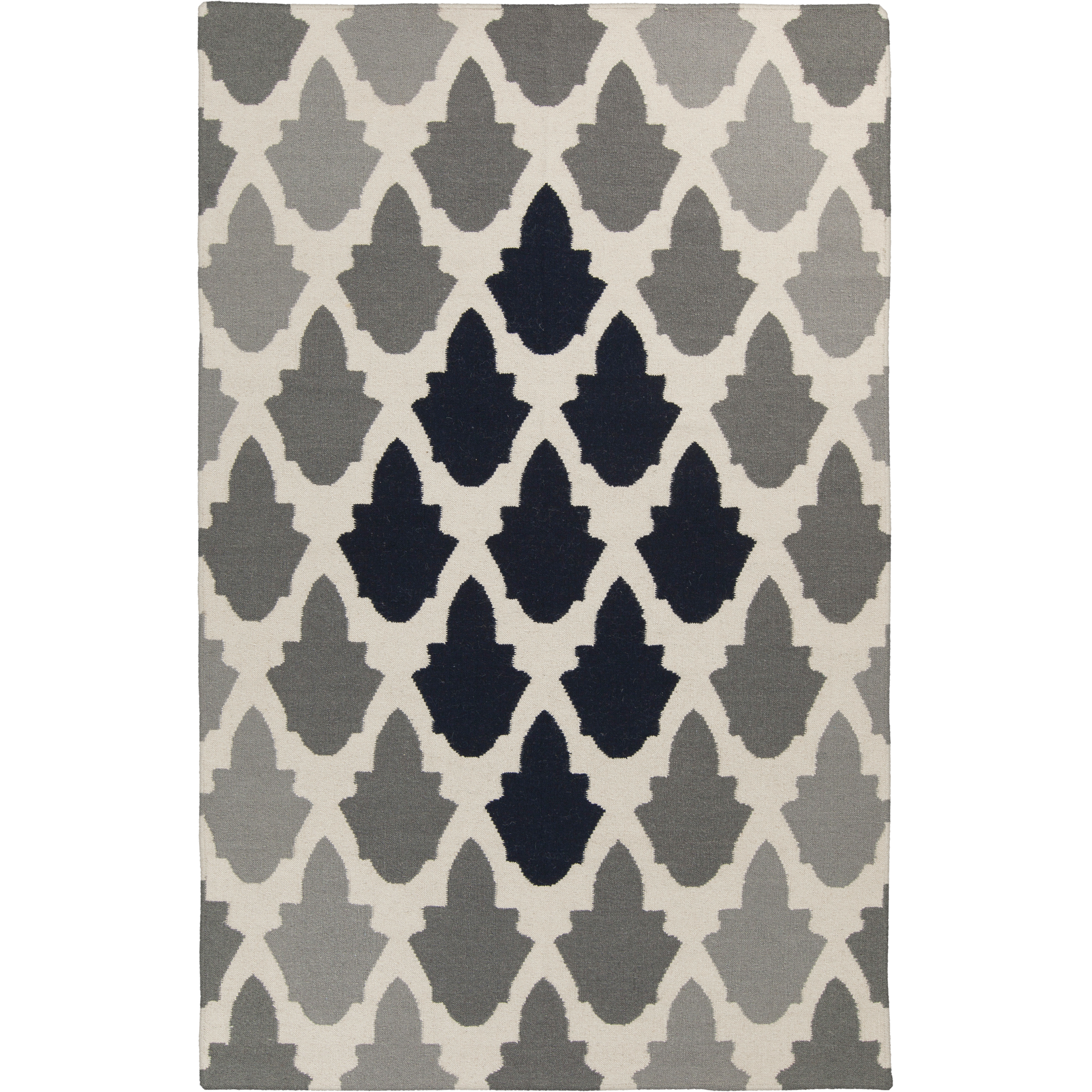 Frontier 36 X 24 inch Medium Gray, Navy, Ivory, Charcoal Rug