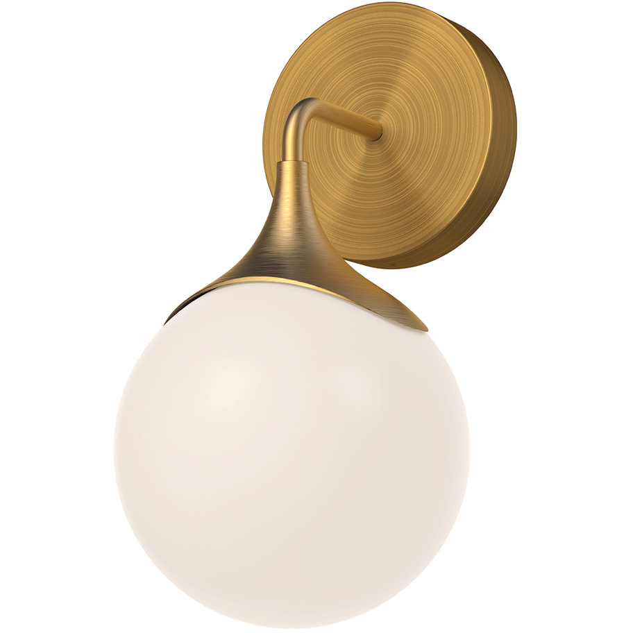 Alora Mood Nouveau 1 Light 6 inch Aged Gold Wall/Vanity Light Wall Light