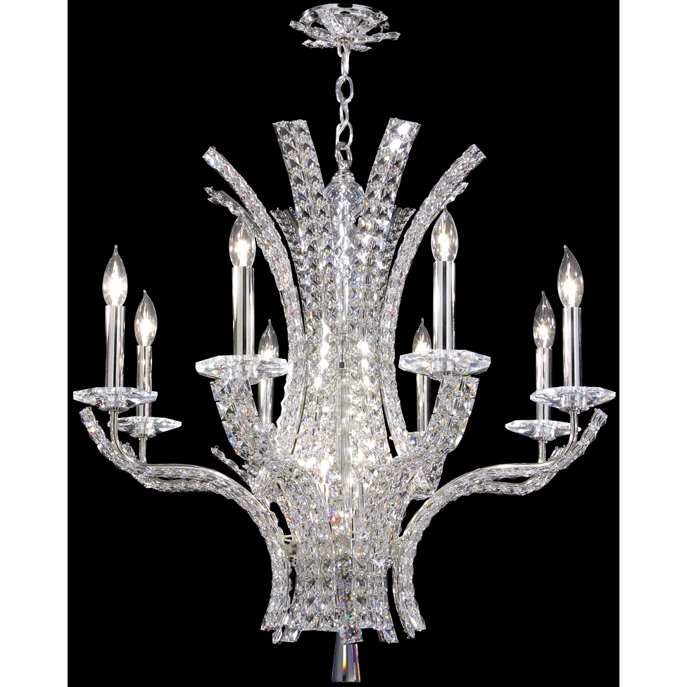 Eclipse Fashion 8 Light 28 inch Silver Chandelier Ceiling Light