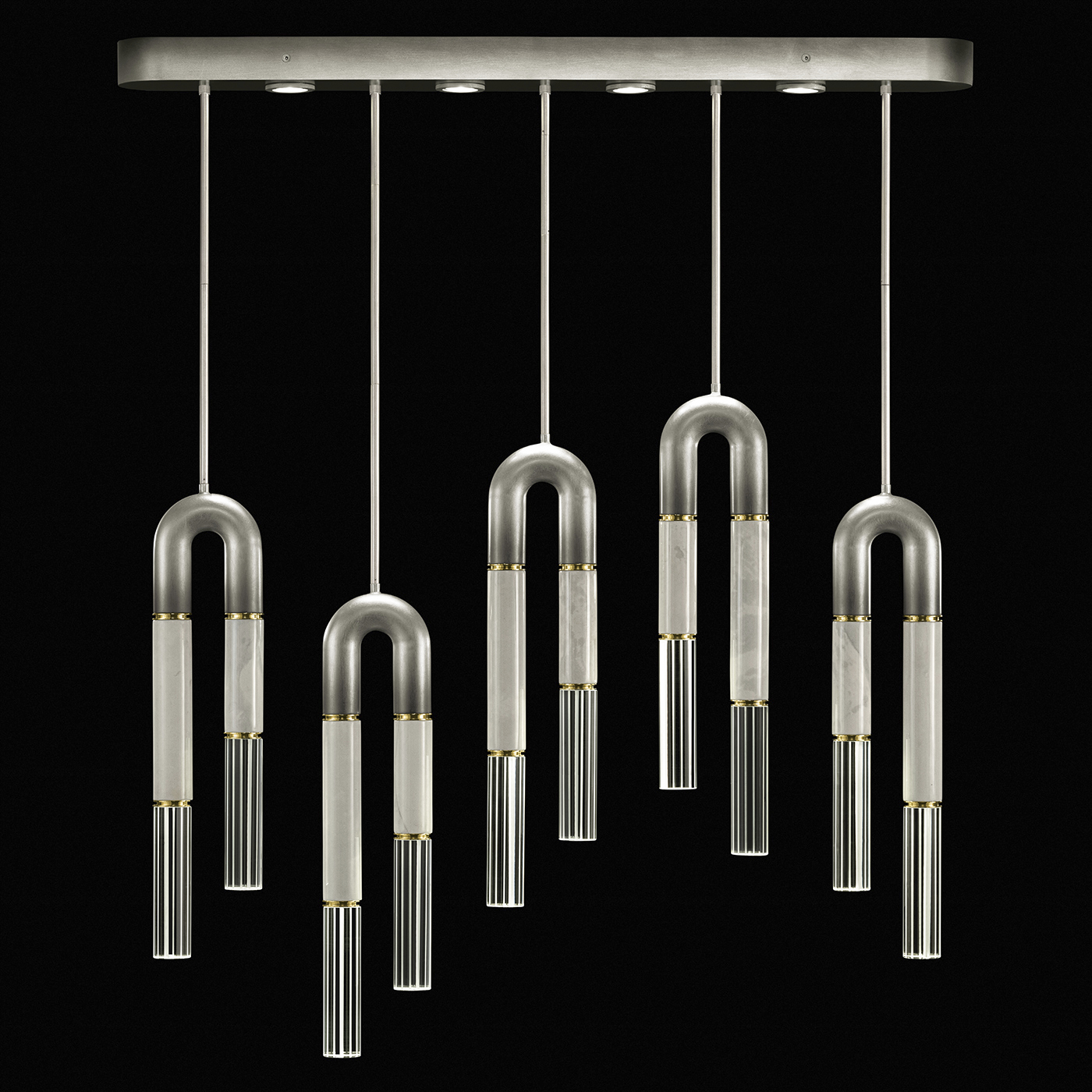 Antonia LED 51.5 inch Silver Pendant Ceiling Light