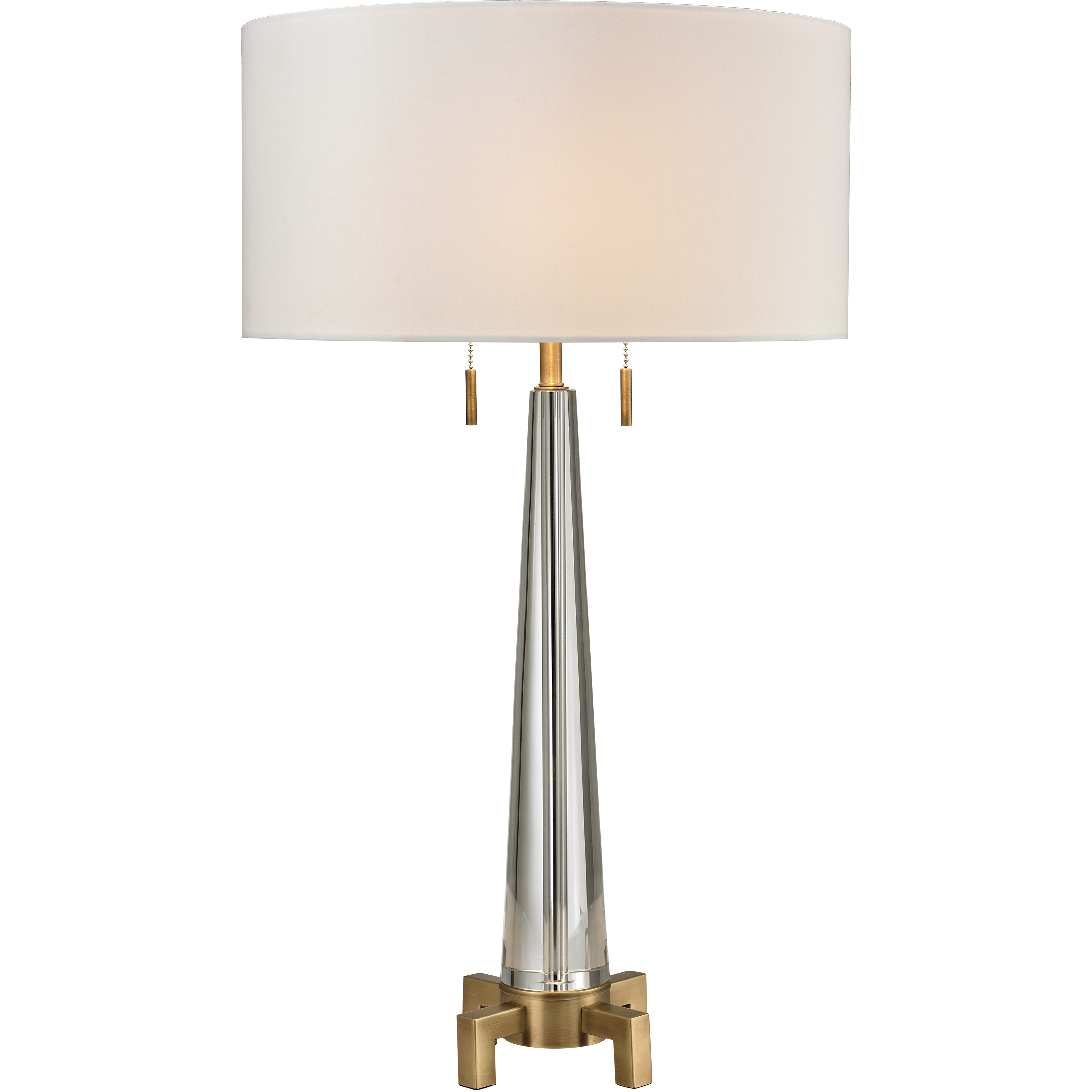 Bedford 30 inch 60 watt Aged Brass Table Lamp Portable Light