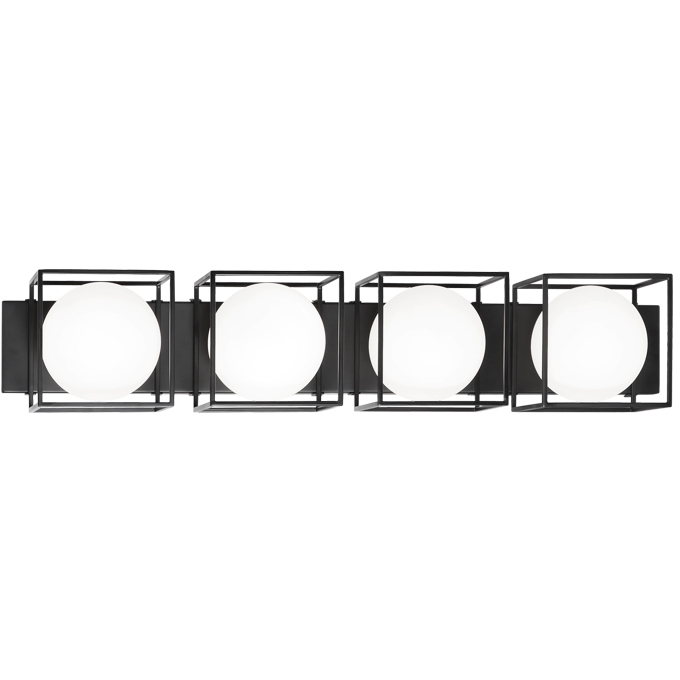Squircle 4 Light 34.88 inch Black Wall Sconce Wall Light