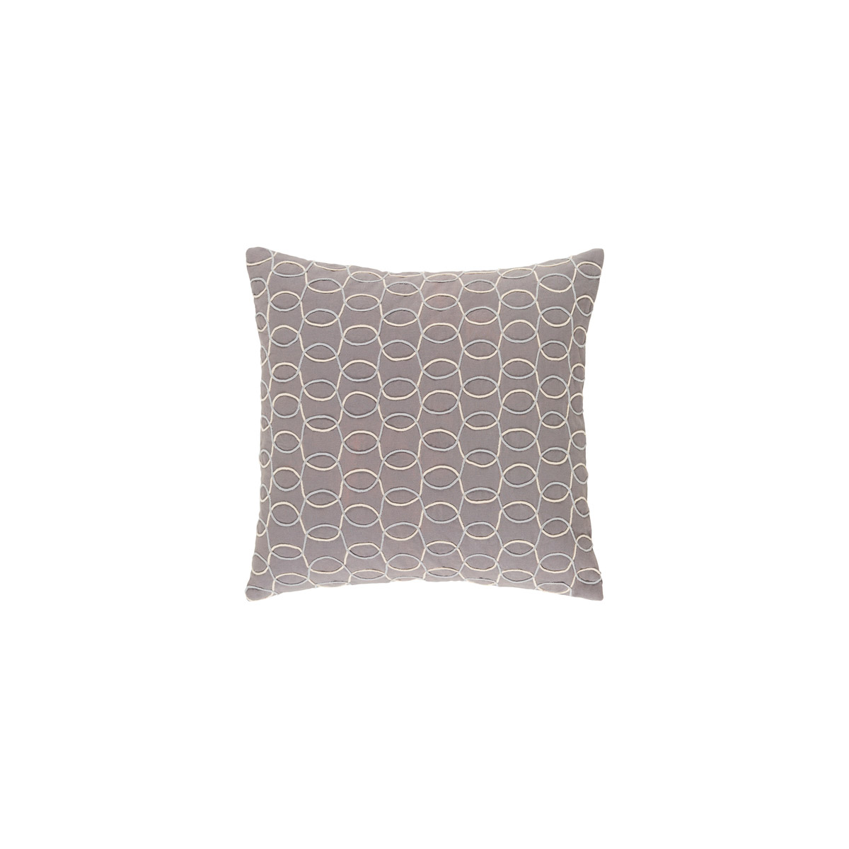 Solid Bold II 20 X 20 inch Medium Gray and Cream Throw Pillow