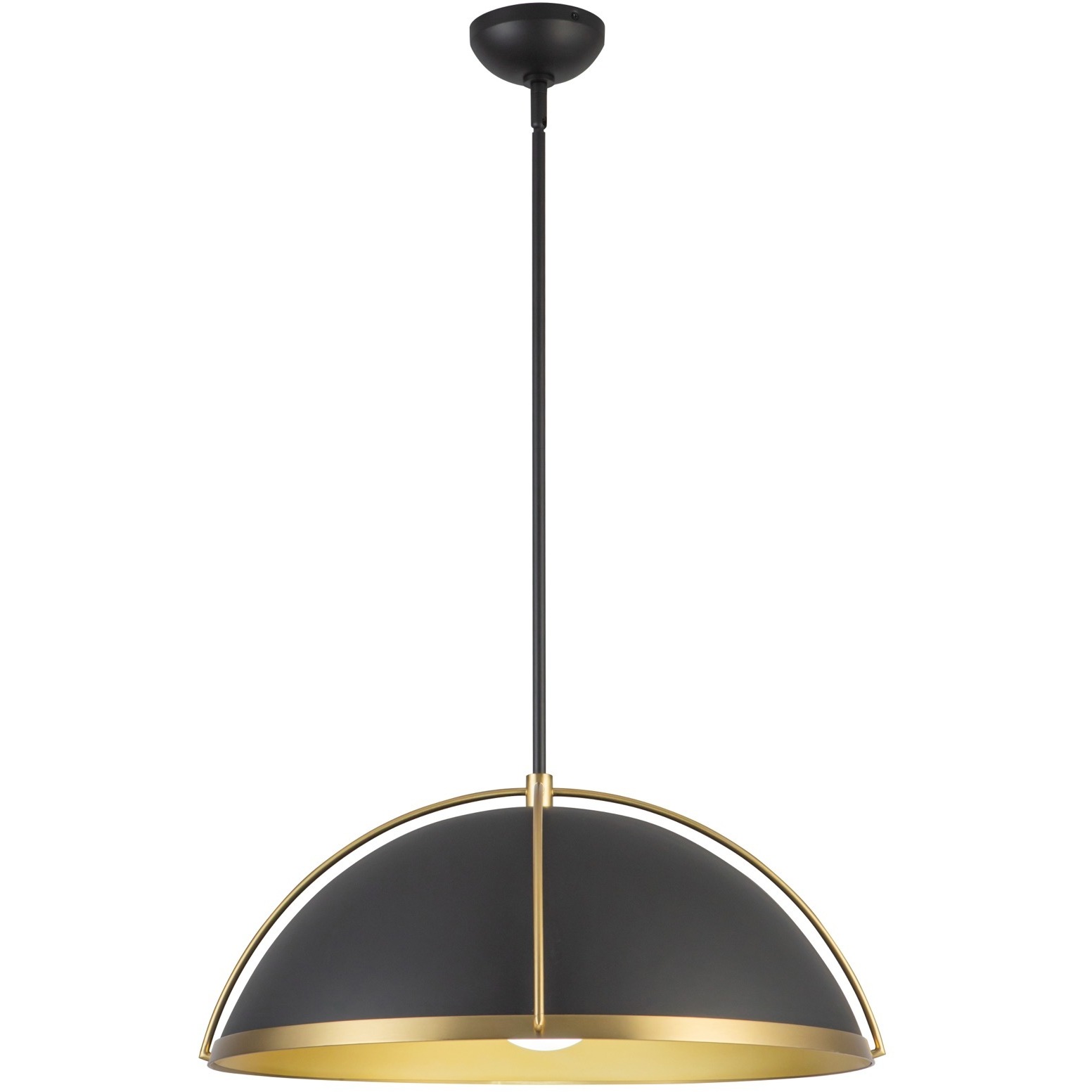 Dahlia 1 Light 17.62 inch Black and Brushed Brass Pendant Ceiling Light