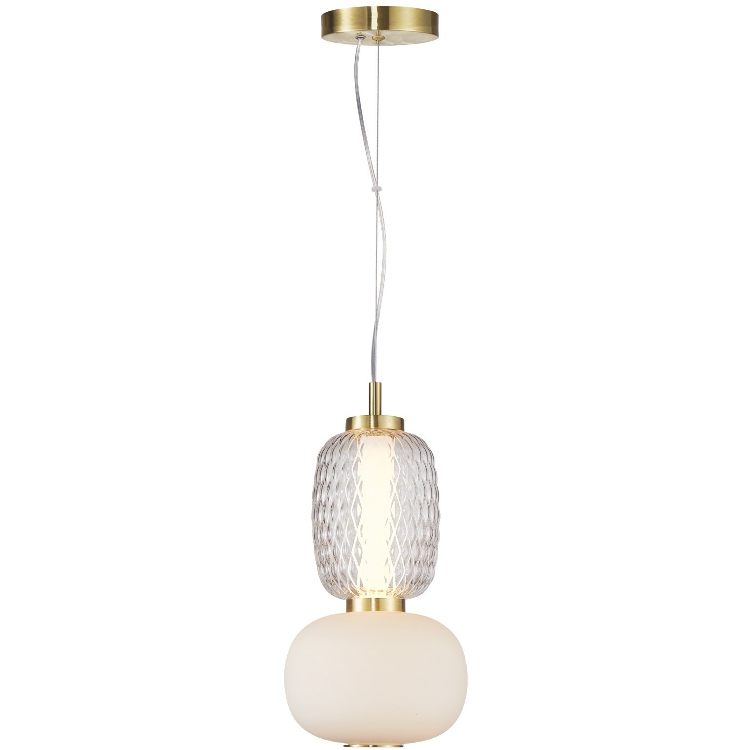 Cyra LED 6.5 inch Brass Down Pendant Ceiling Light